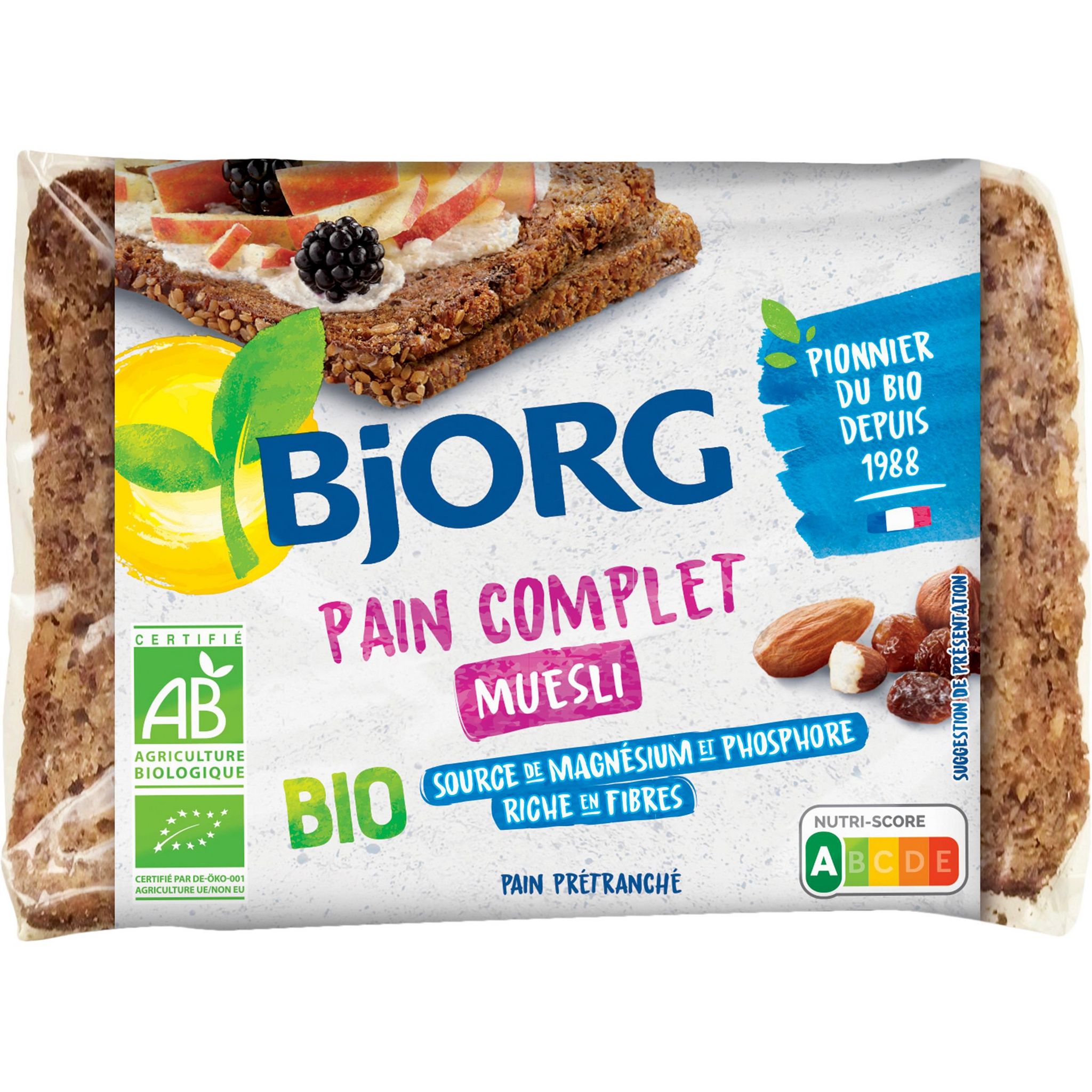 BJORG Pain complet au muesli bio 300g