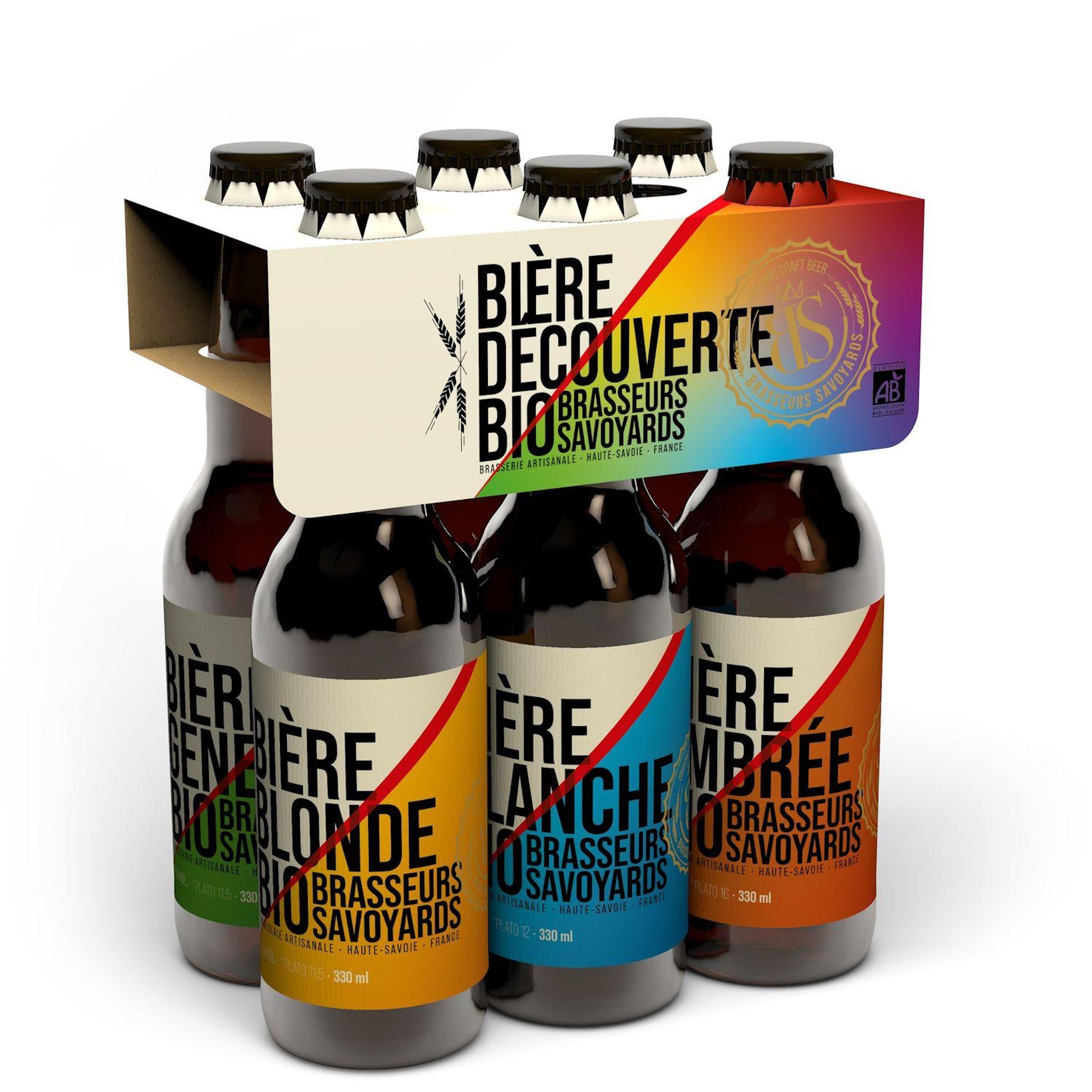 BRASSEURS SAVOYARDS Assortiment de bières artisanales bio 5% 6x33cl