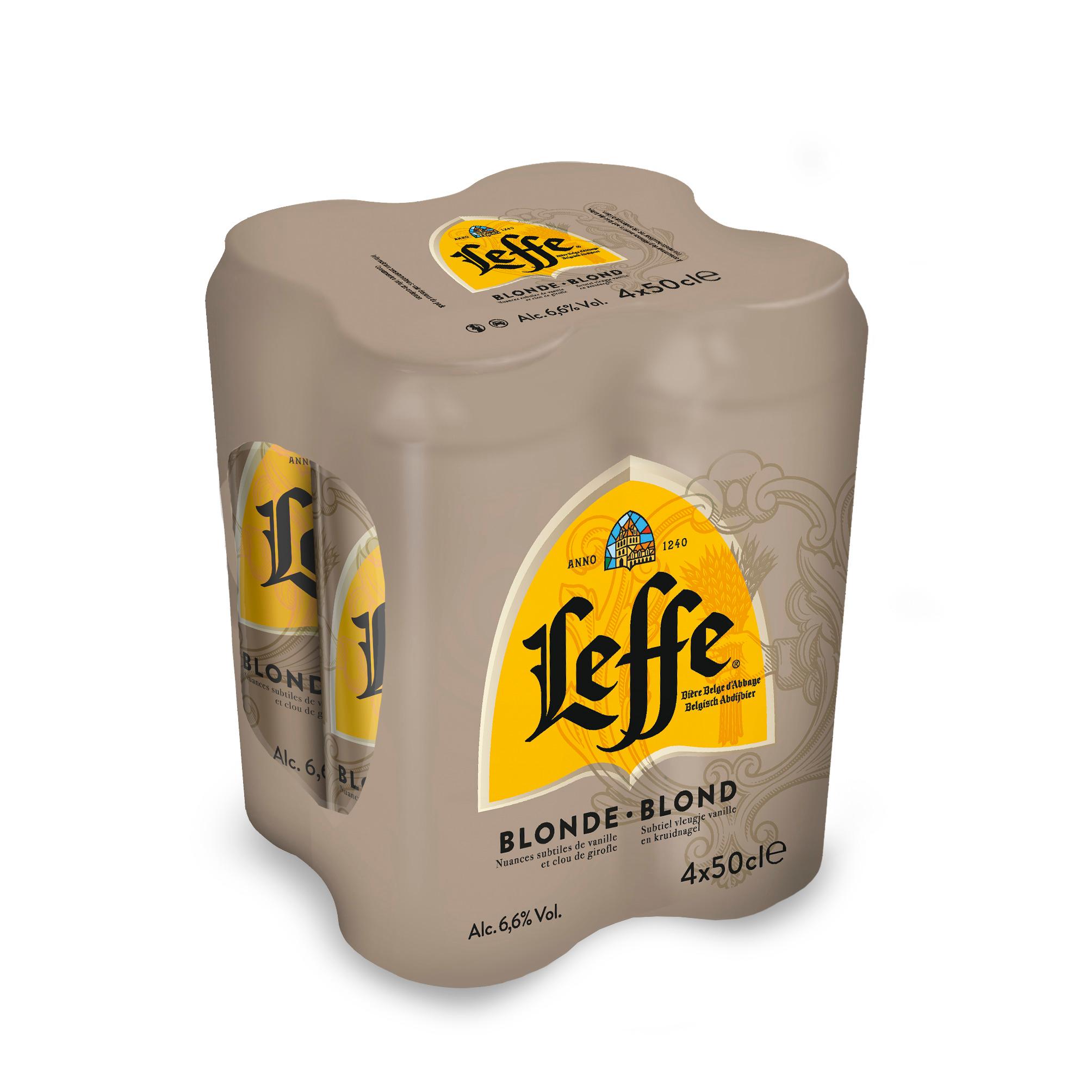 Voir la diapositive 2 : LEFFE Bière blonde 6.6% boîte 4x50cl