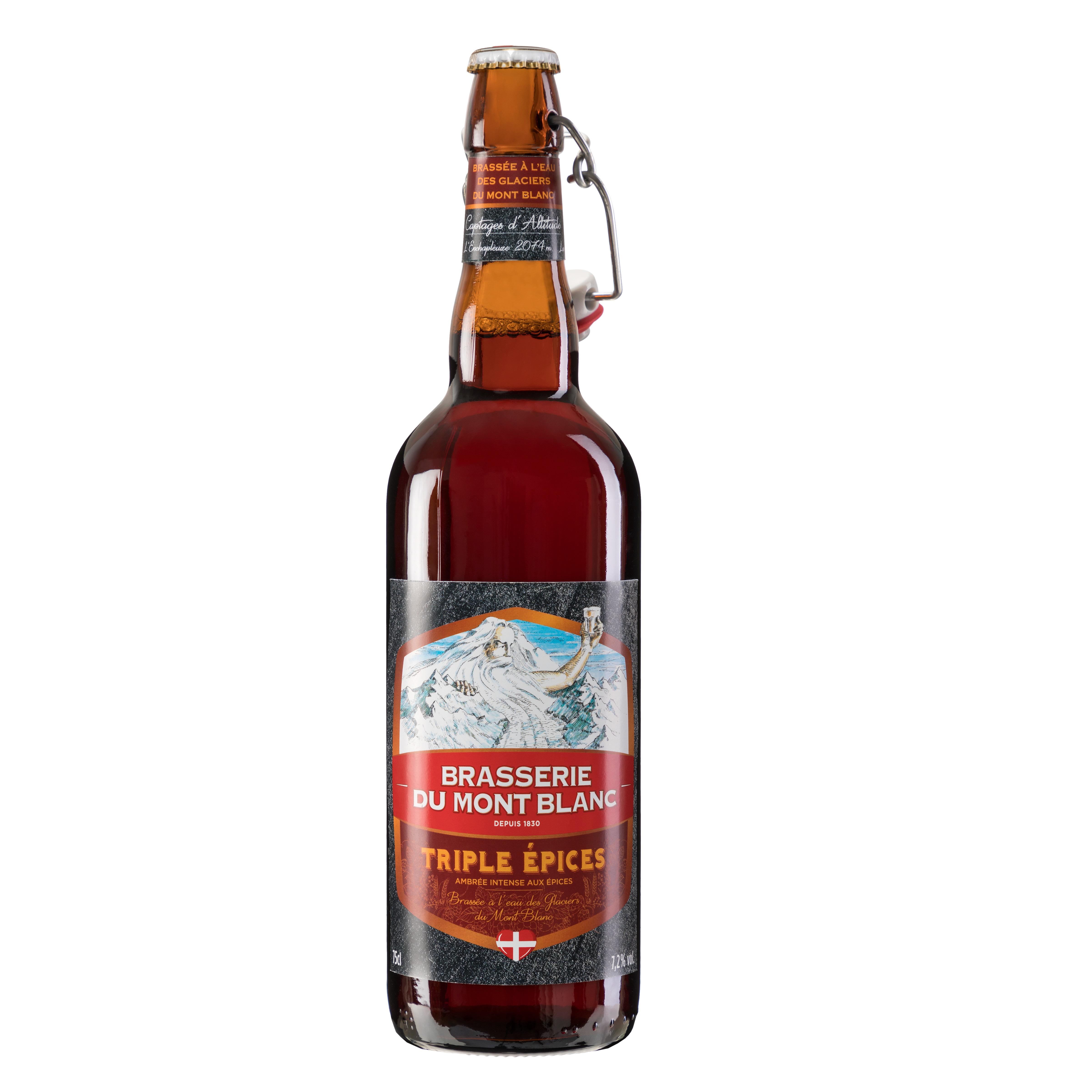 BRASSERIE DU MONT BLANC Bière Triple épices ambrée intense 7.2% 75cl