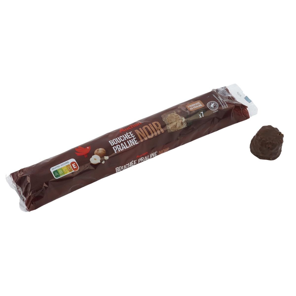 AUCHAN Bouchées praliné noir 7 bouchées 245g
