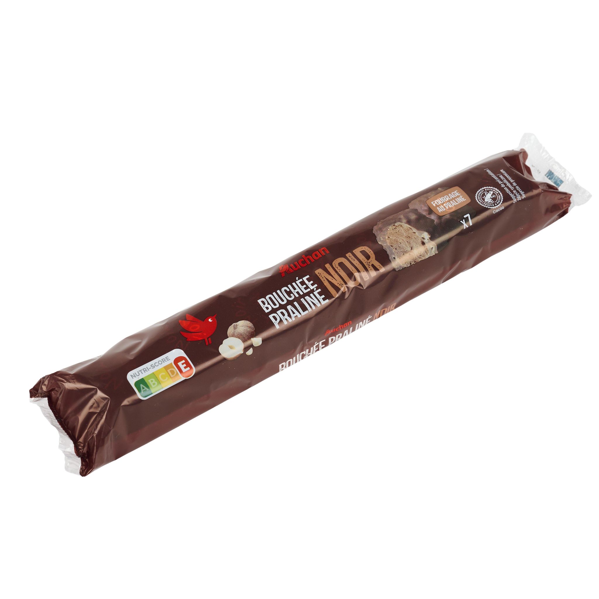 Voir la diapositive 2 : AUCHAN Bouchées praliné noir 7 bouchées 245g