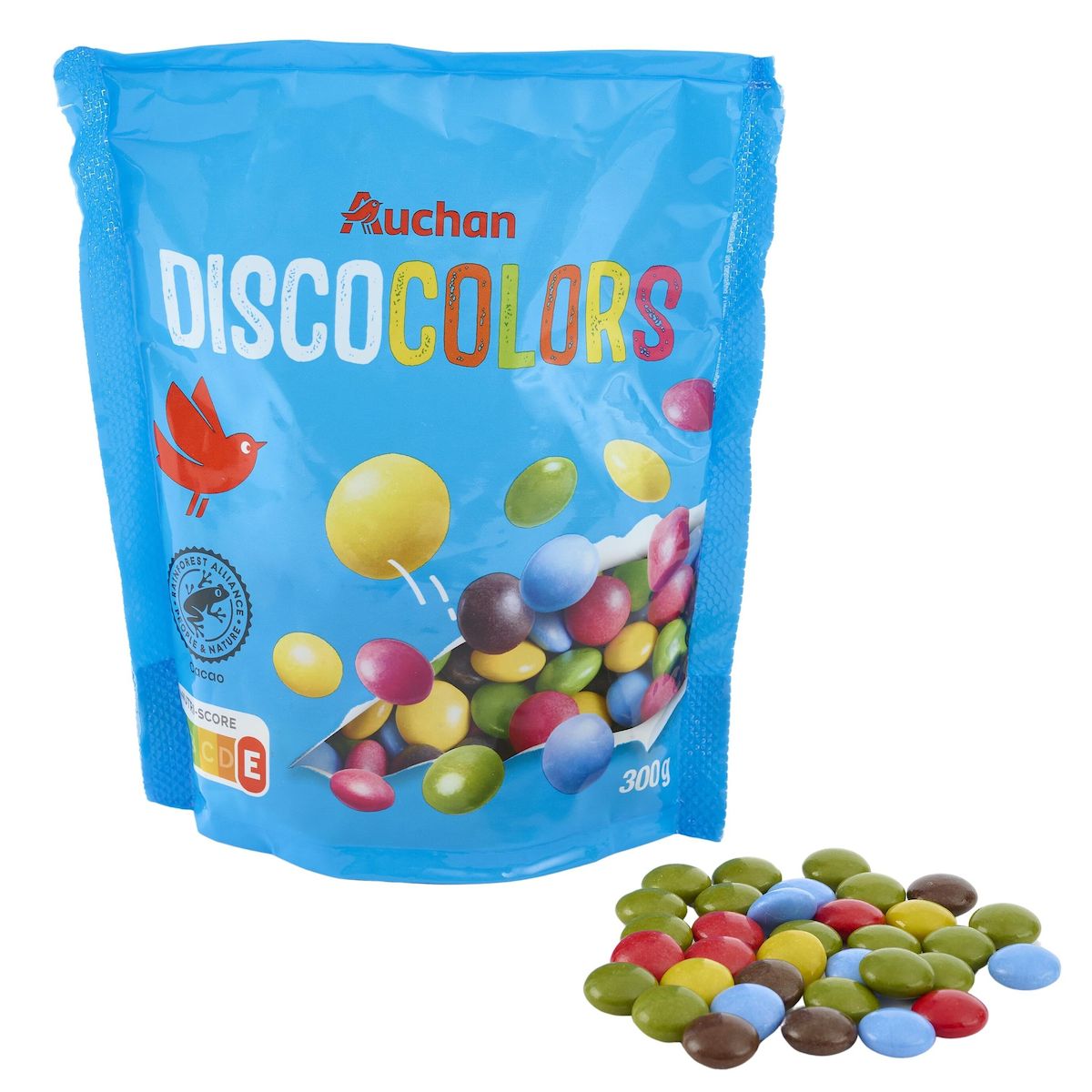 AUCHAN Billes de chocolat au lait dragéifiées 12 billes 300g