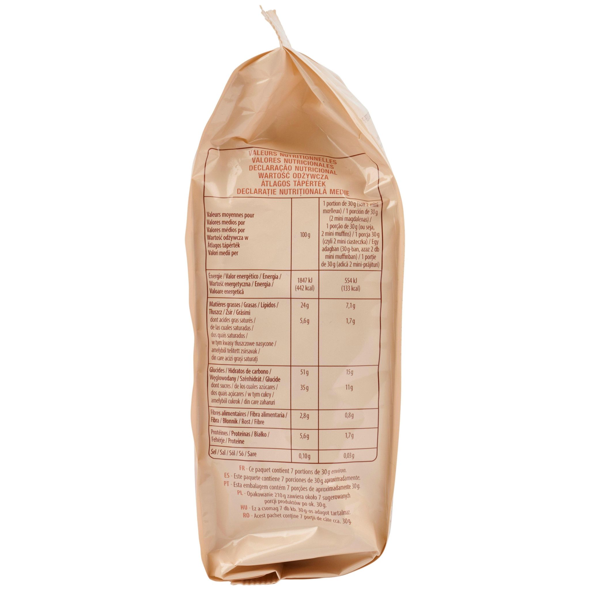 Voir la diapositive 2 : AUCHAN Mini muffins au chocolat 14 muffins 210g