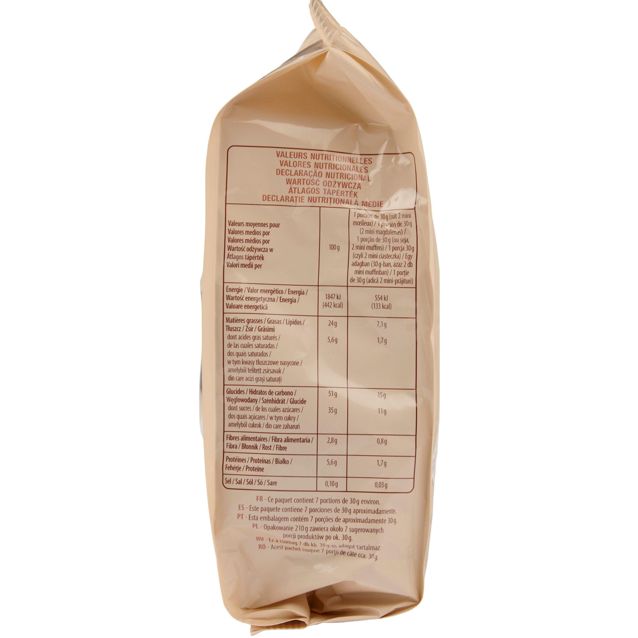 Voir la diapositive 3 : AUCHAN Mini muffins au chocolat 14 muffins 210g