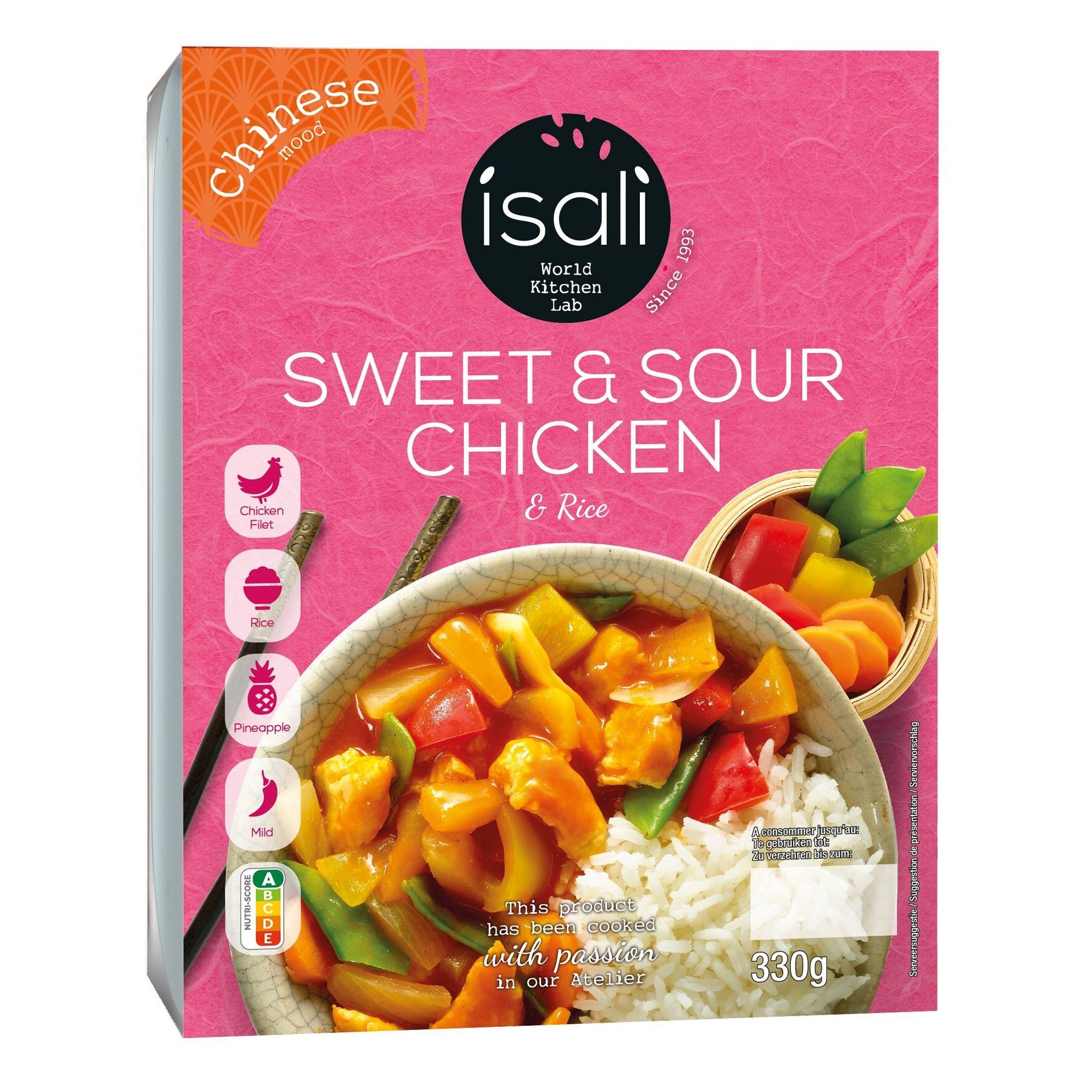 ISALI Sweet sour chicken and rice 330g
