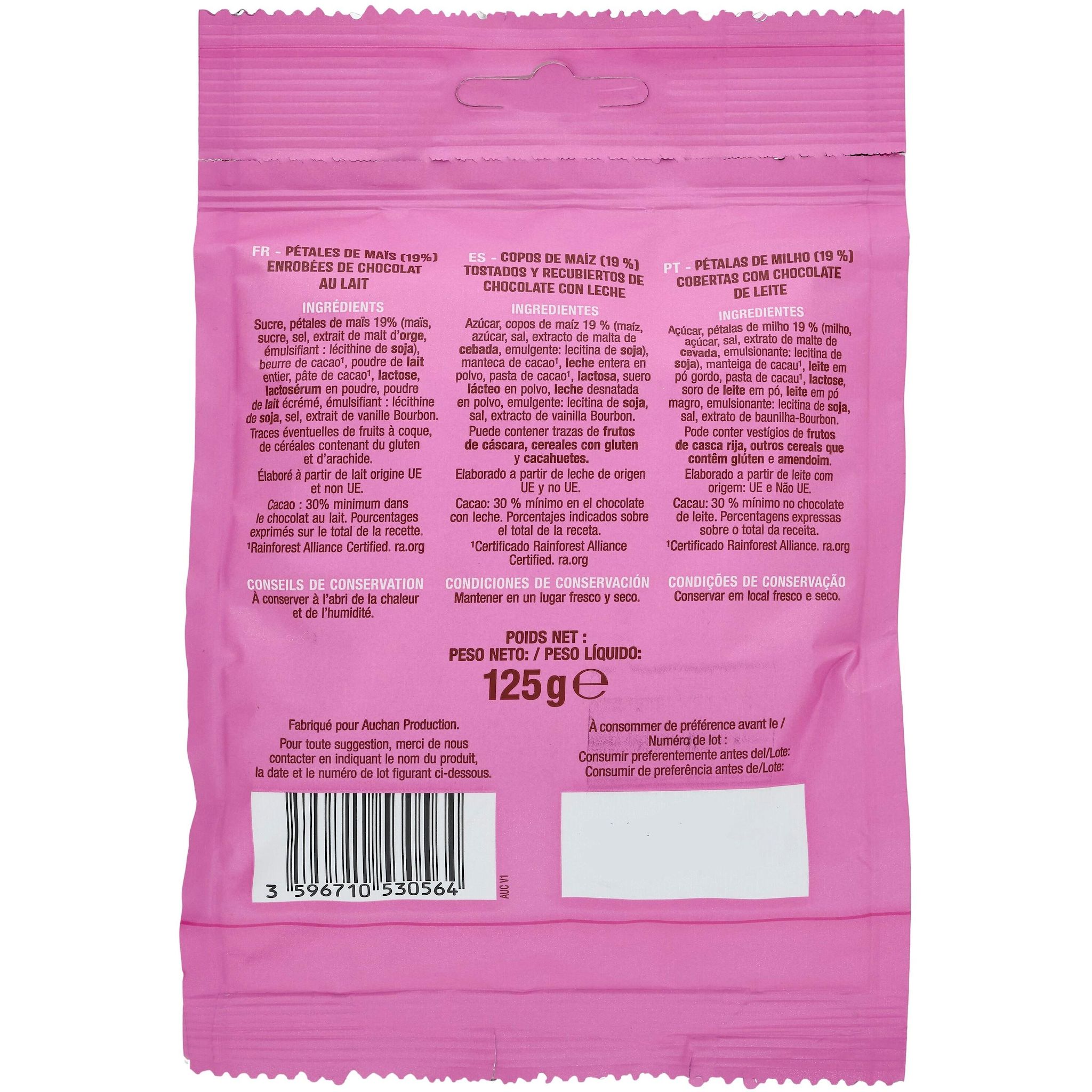 Voir la diapositive 4 : AUCHAN Roses des sables au chocolat au lait 125g