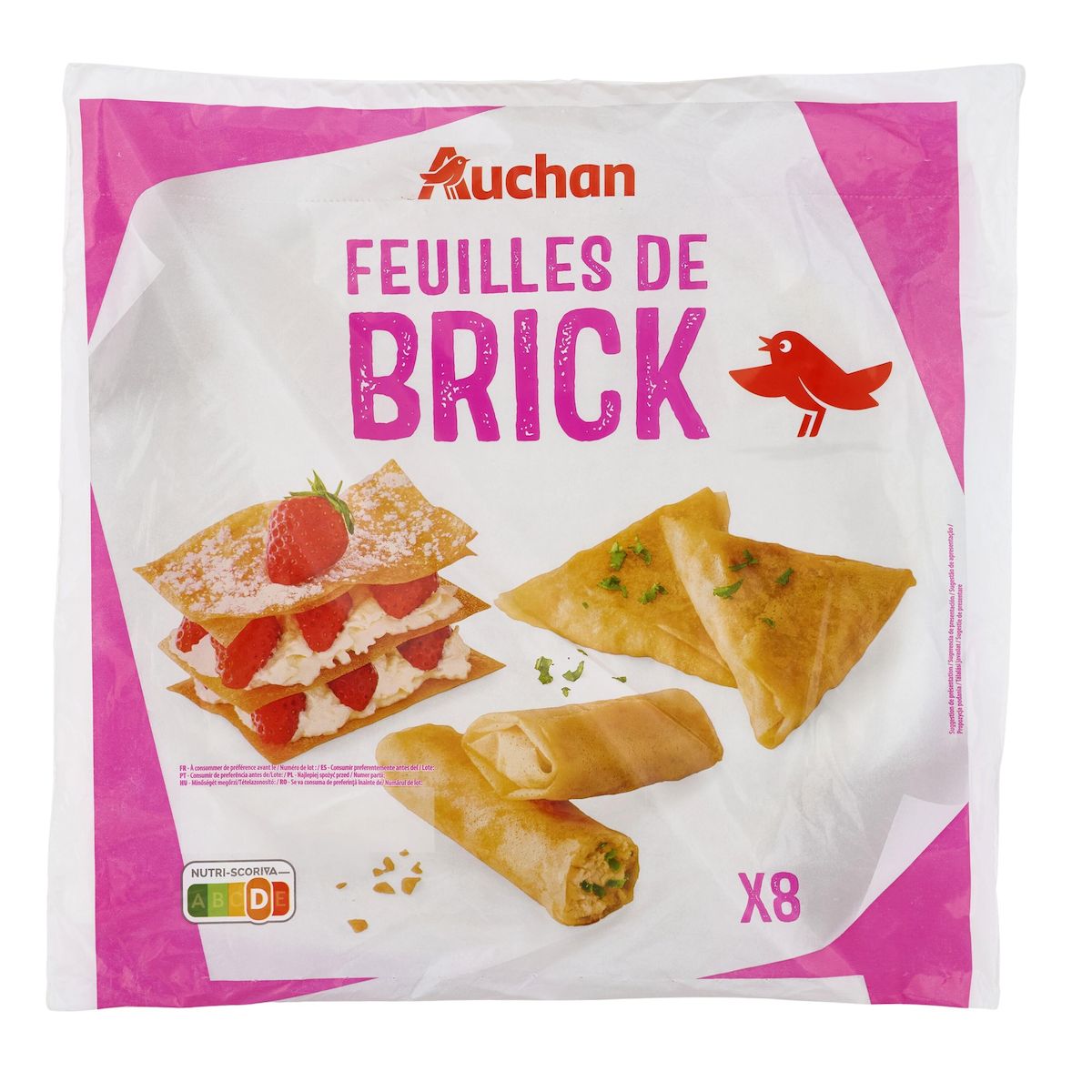 AUCHAN Feuilles de brick 8 pièces 136g