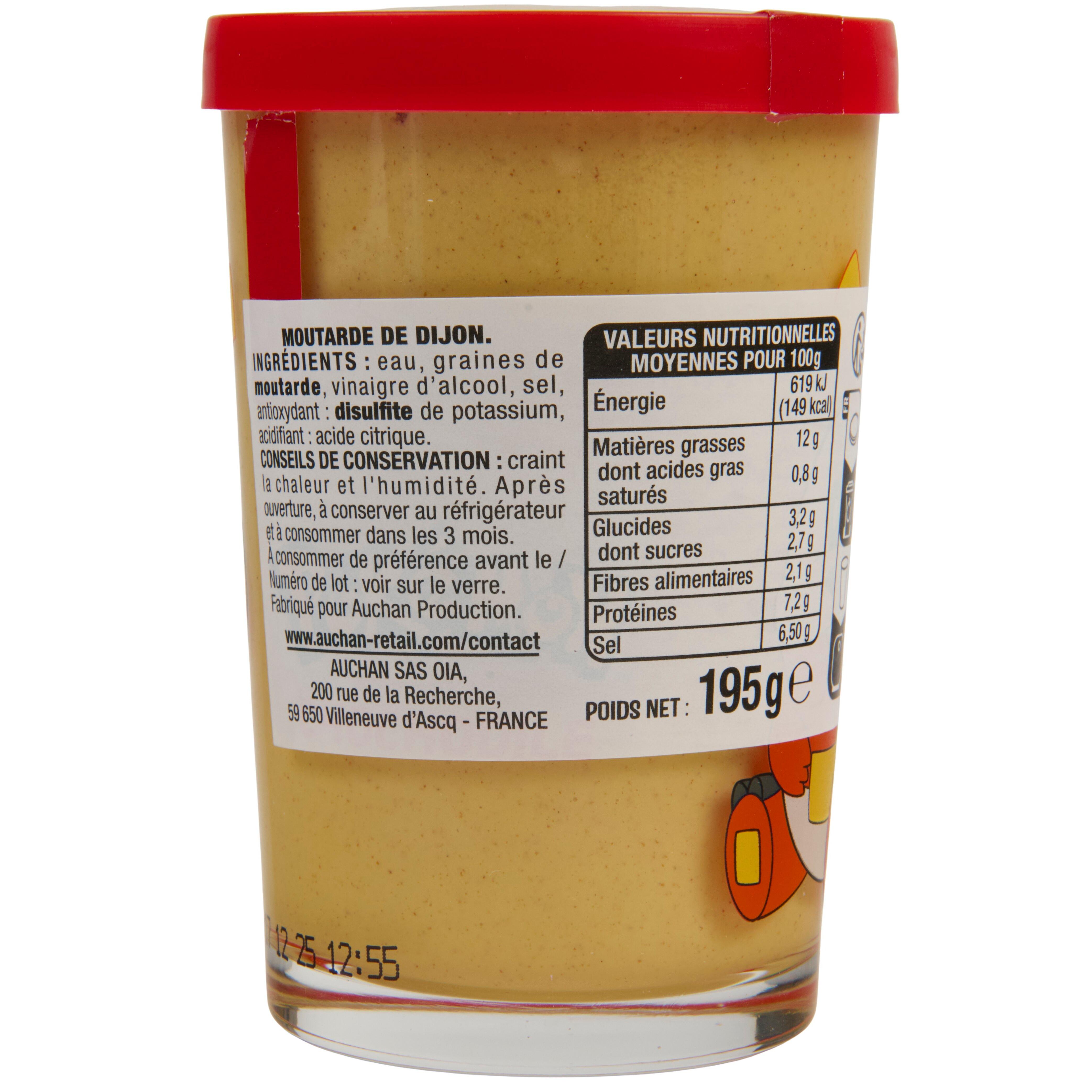 Voir la diapositive 2 : AUCHAN Moutarde de Dijon forte verre collection Pokemon 195g