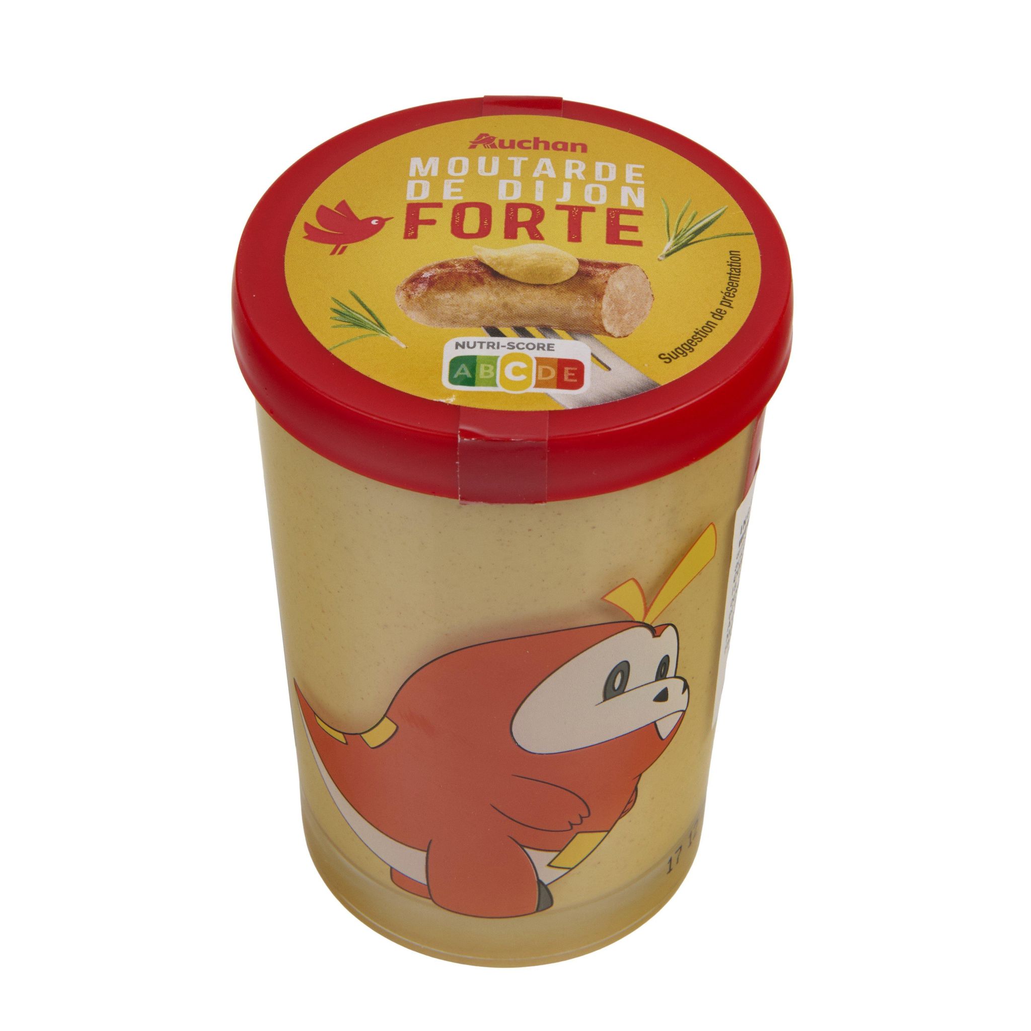 Voir la diapositive 3 : AUCHAN Moutarde de Dijon forte verre collection Pokemon 195g