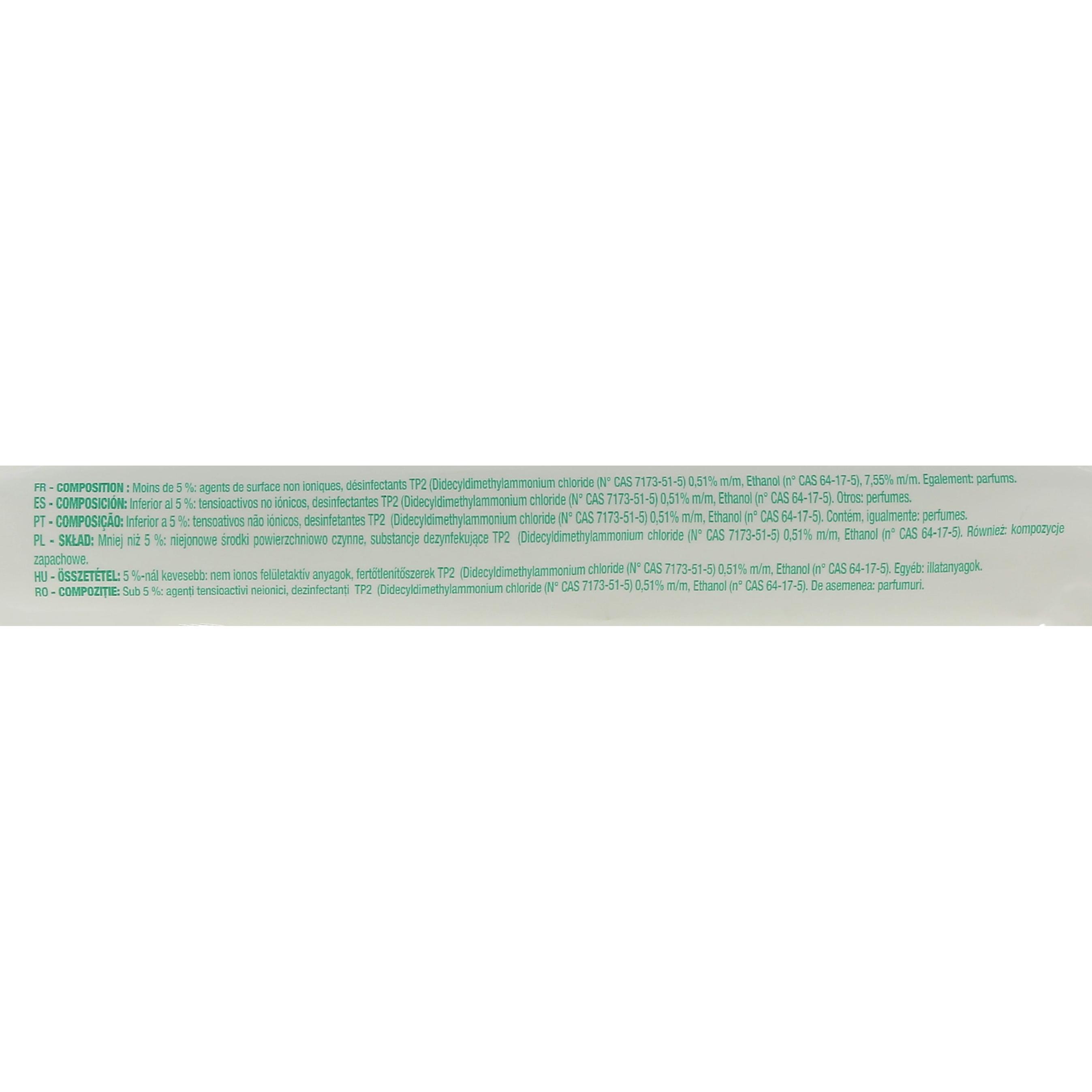 Voir la diapositive 3 : AUCHAN Lingettes WC désinfectantes sans javel 40 lingettes