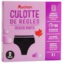 Voir la diapositive 2 : AUCHAN Culotte périodique flux modéré taille S noire 1 culotte