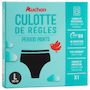 Voir la diapositive 3 : AUCHAN Culotte périodique flux élevé taille L noire 1 culotte