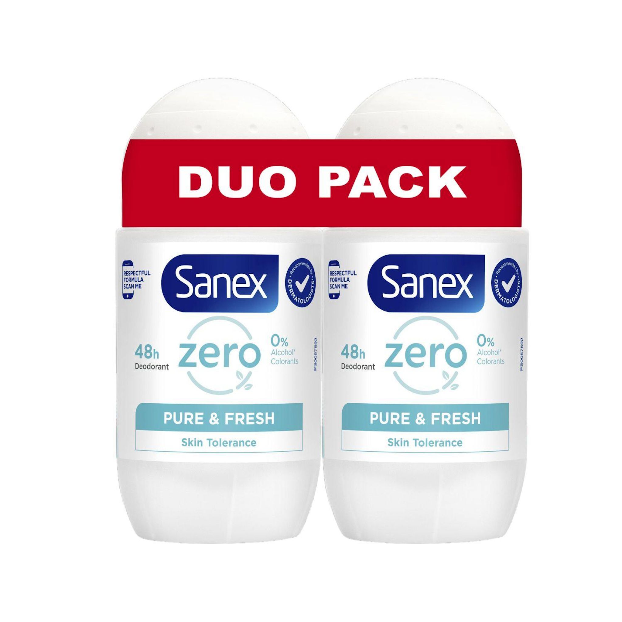 SANEX Zéro% Déodorant bille pure & fresh 2x50ml