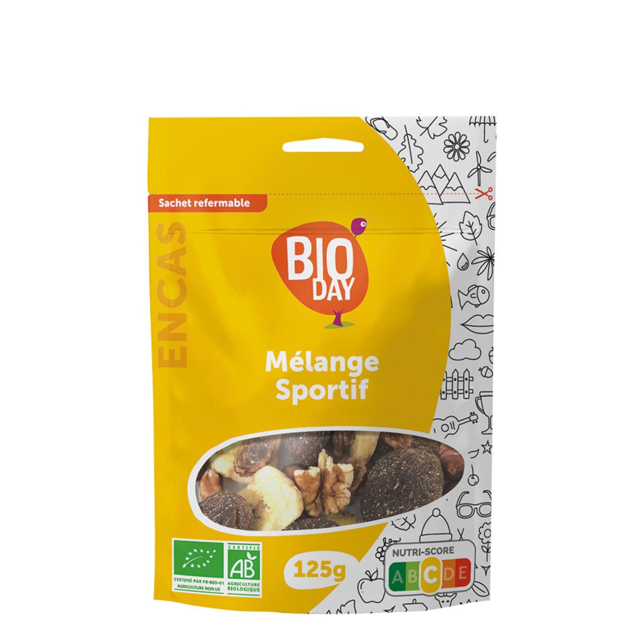 BIODAY Mélange sportif bio 125g