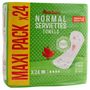 Voir la diapositive 2 : AUCHAN Serviettes hygiéniques normales 24 serviettes