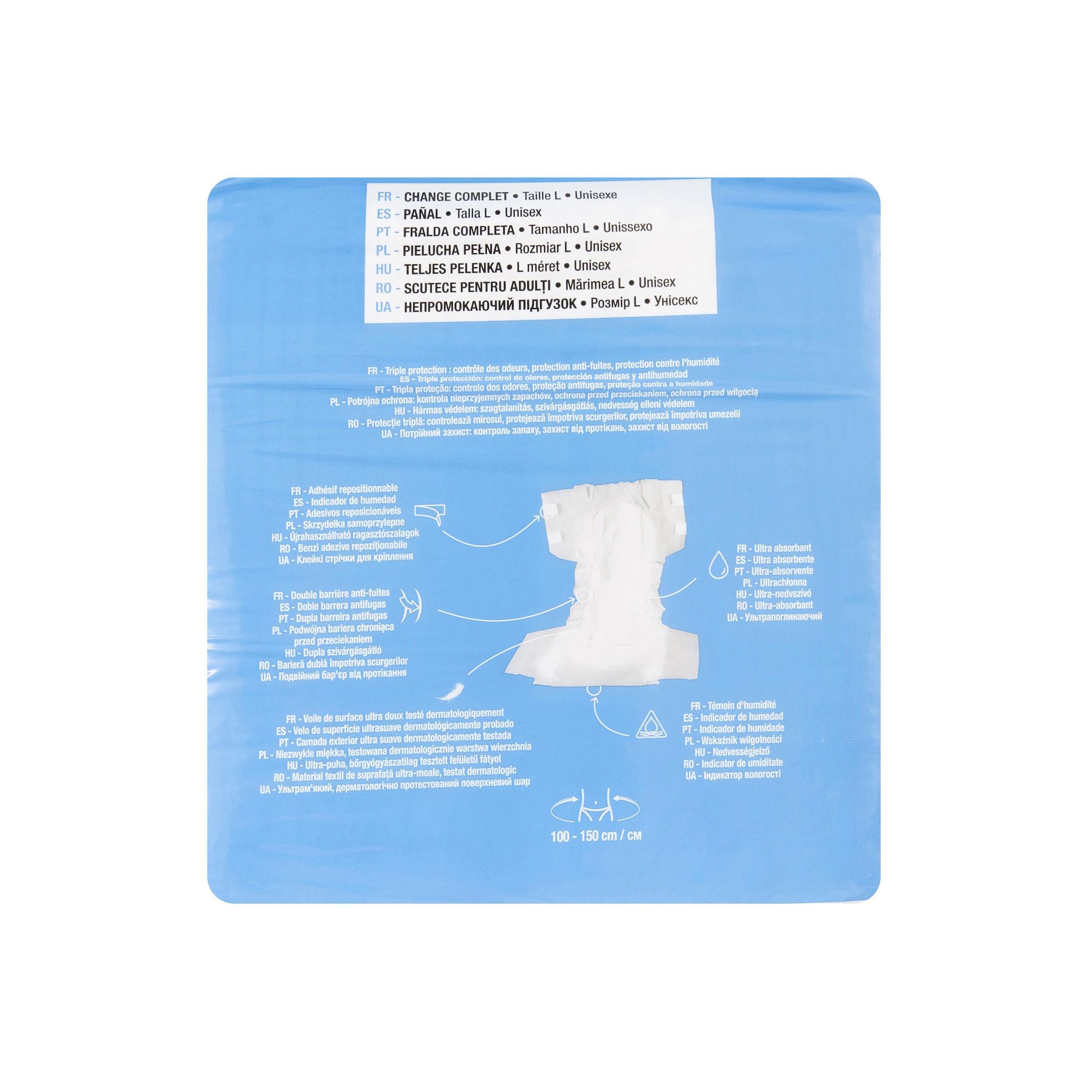 Voir la diapositive 4 : AUCHAN Changes complets protection optimale anti-fuites taille L 20 pièces