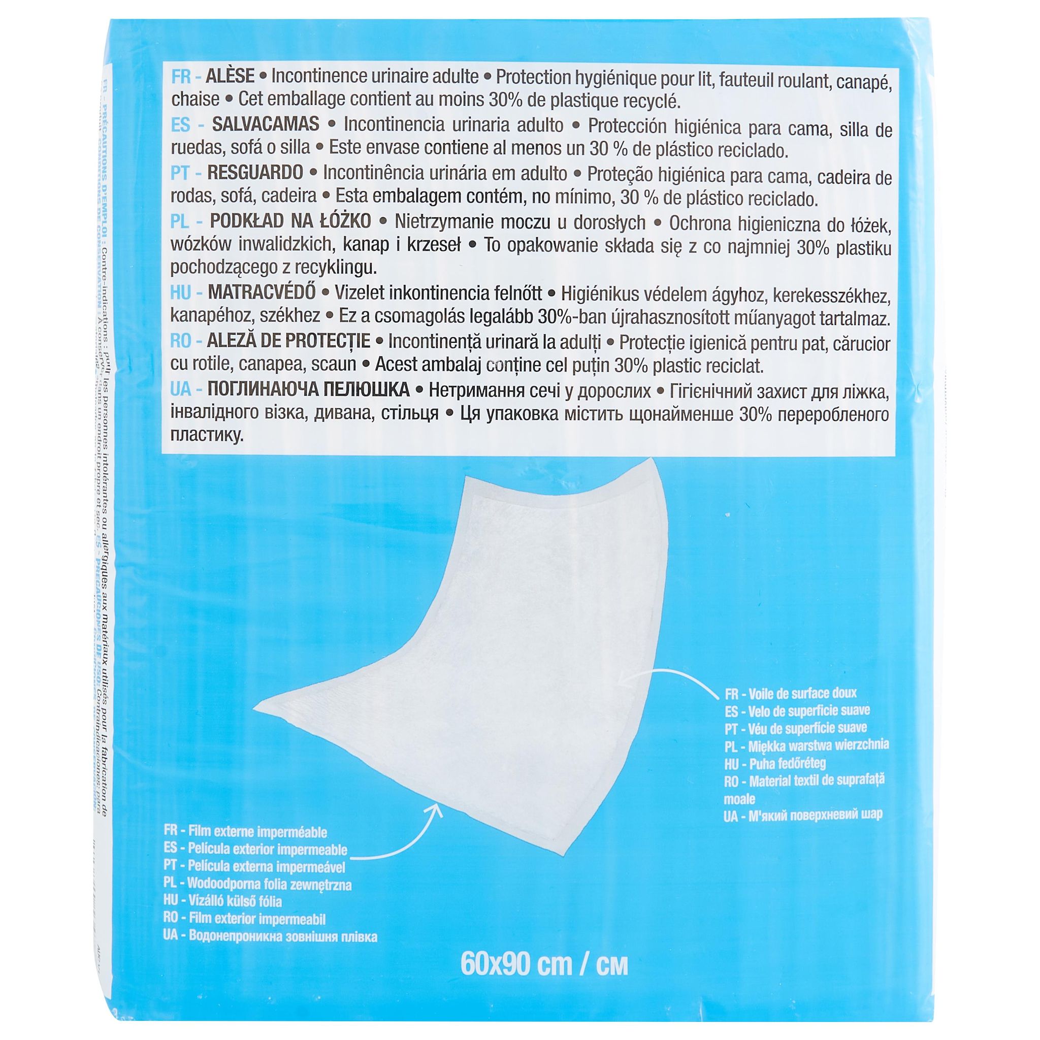 Voir la diapositive 3 : AUCHAN Alèses 60x90cm 20 alèses