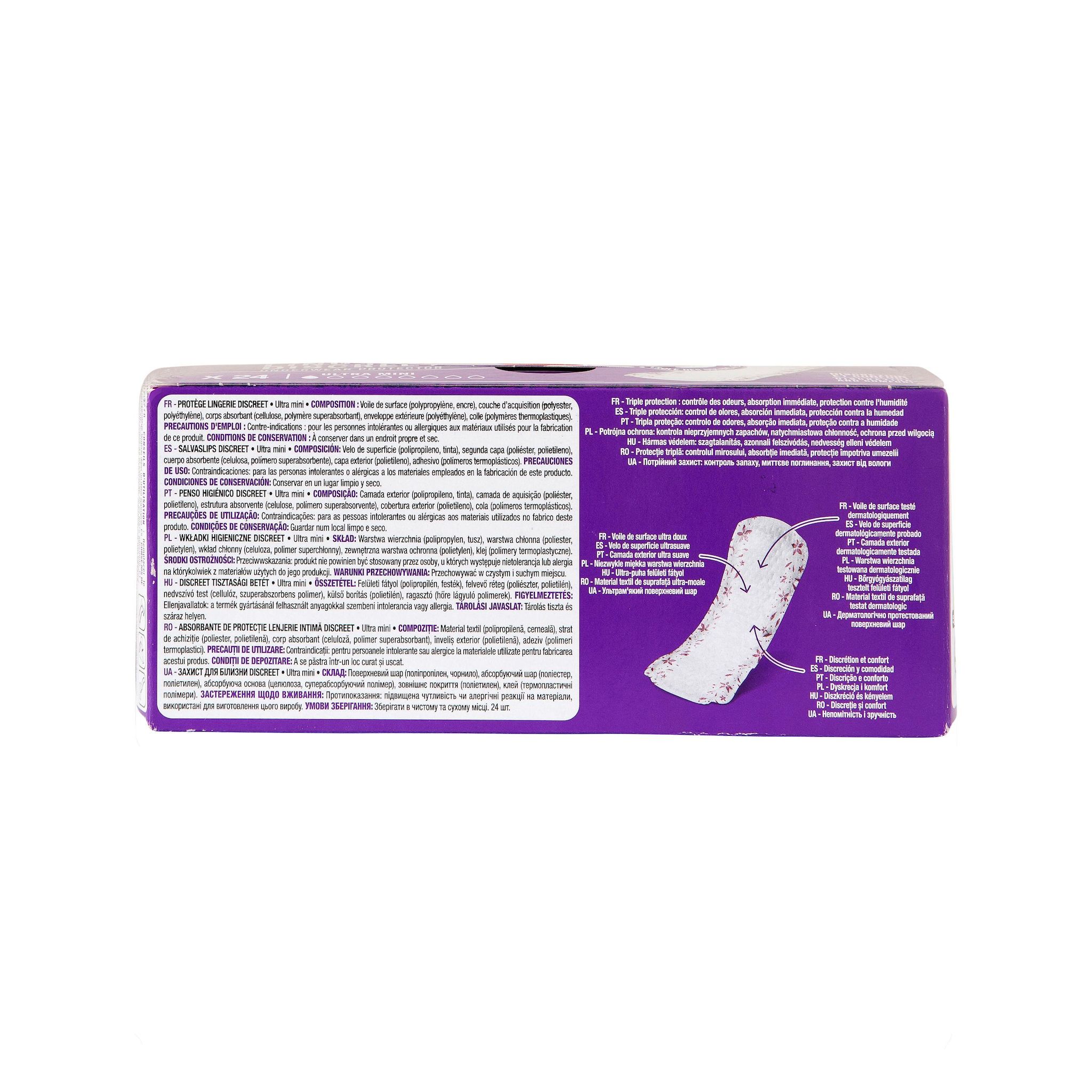 Voir la diapositive 2 : AUCHAN Protège lingerie discreet ultra mini 24 protèges lingeries