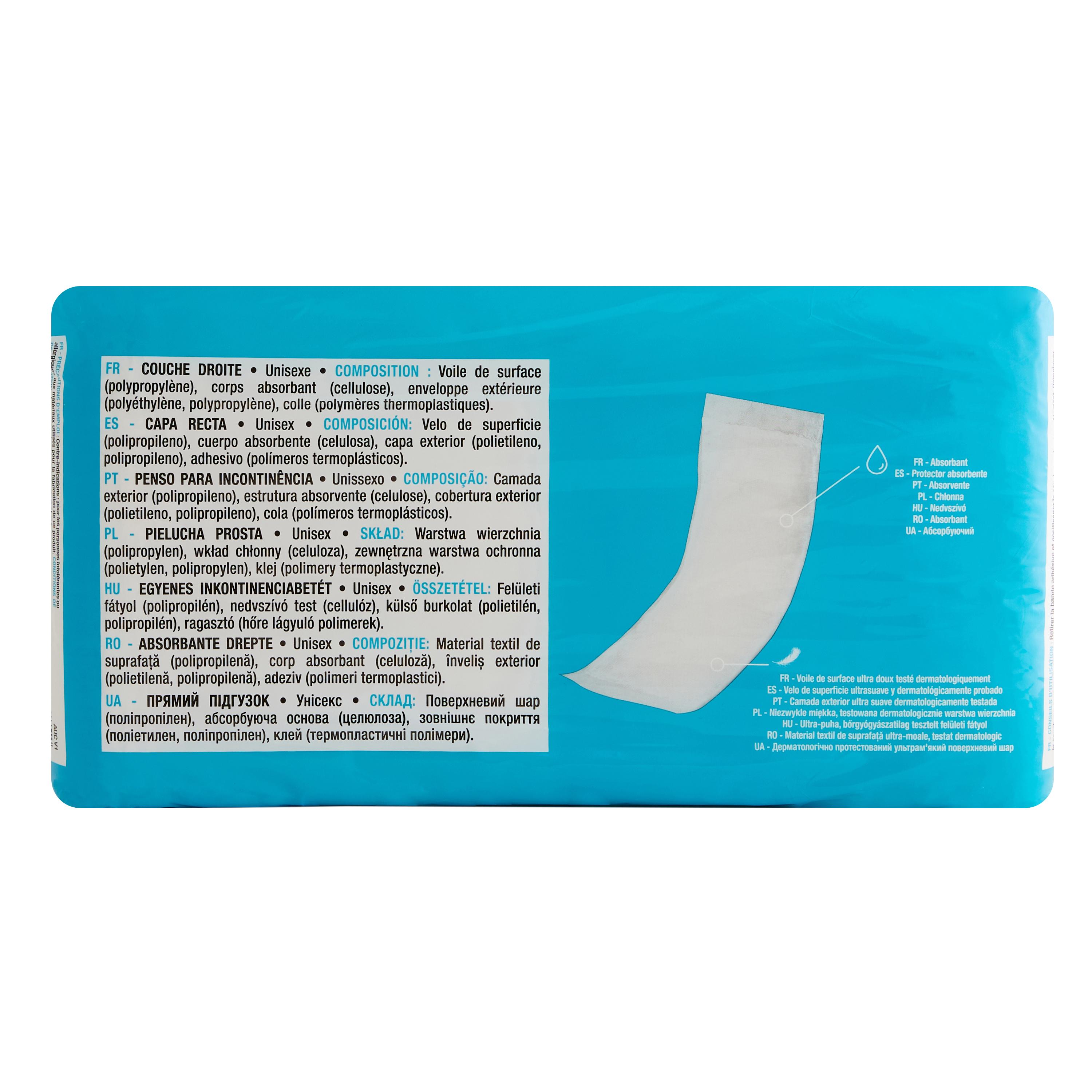 Voir la diapositive 2 : AUCHAN Couches droites pour incontinence adulte 28 couches