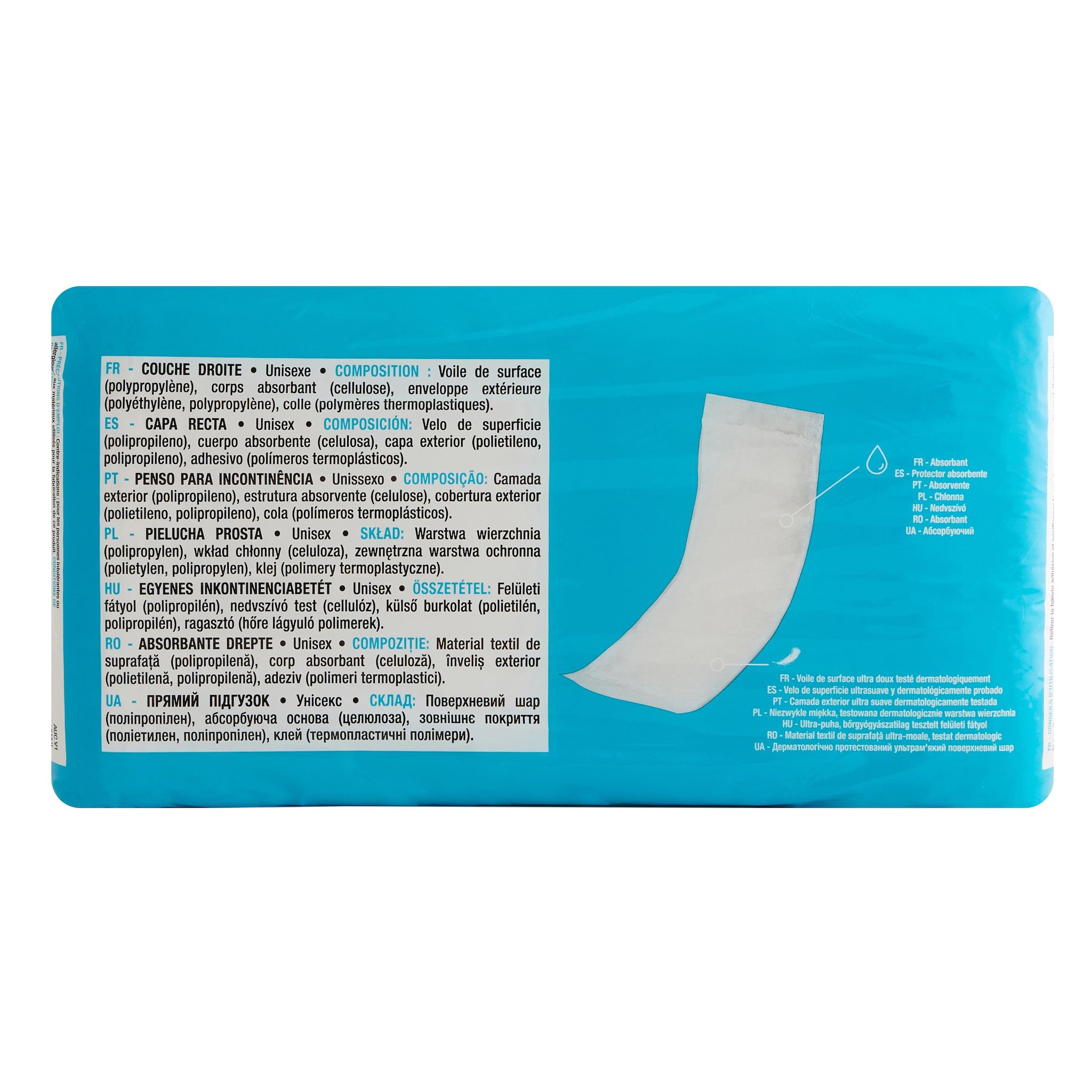 Voir la diapositive 3 : AUCHAN Couches droites pour incontinence adulte 28 couches