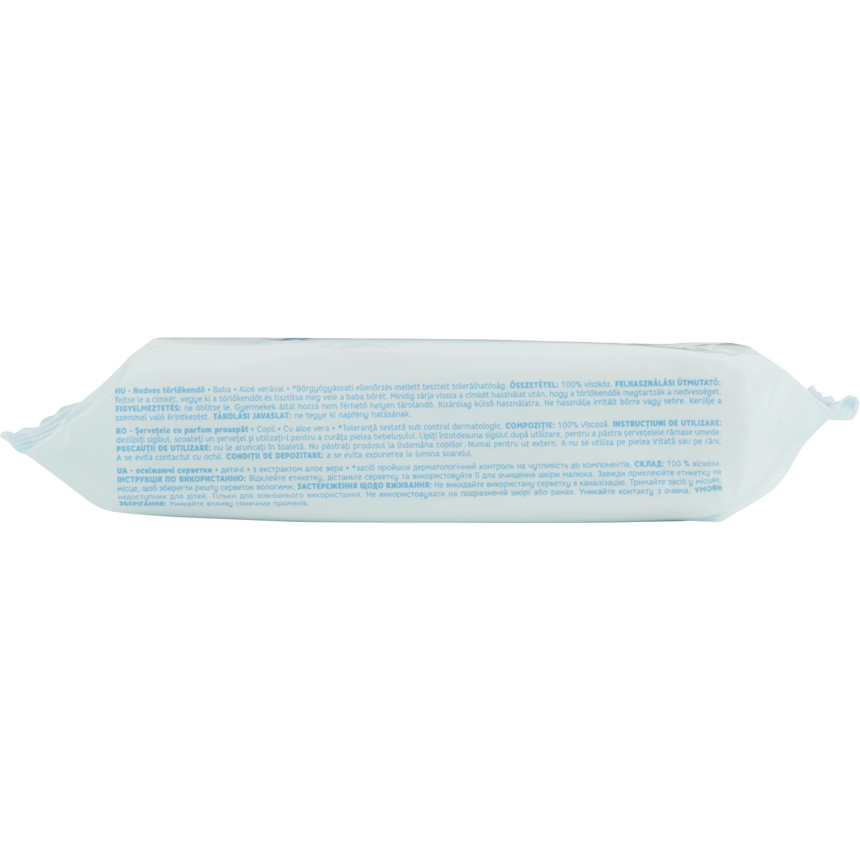 Voir la diapositive 2 : AUCHAN BABY Lingettes fraicheur à l'aloé vera 72 lingettes