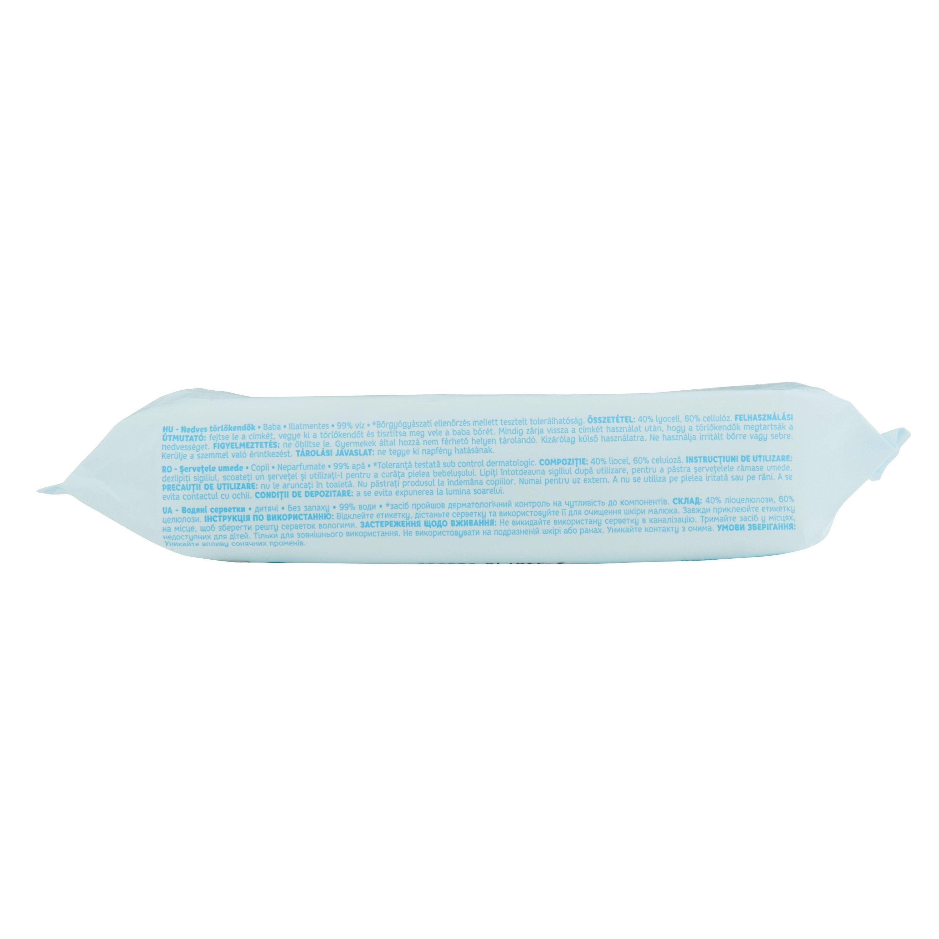 Voir la diapositive 2 : AUCHAN BABY Lingettes à l'eau pure 64 lingettes