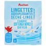 Voir la diapositive 2 : AUCHAN Lingettes assouplissantes sèche-linge fraîcheur longue durée 20 lingettes