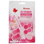Voir la diapositive 2 : AUCHAN Bloc WC 4 en 1 power fleur de nénuphar 2 blocs