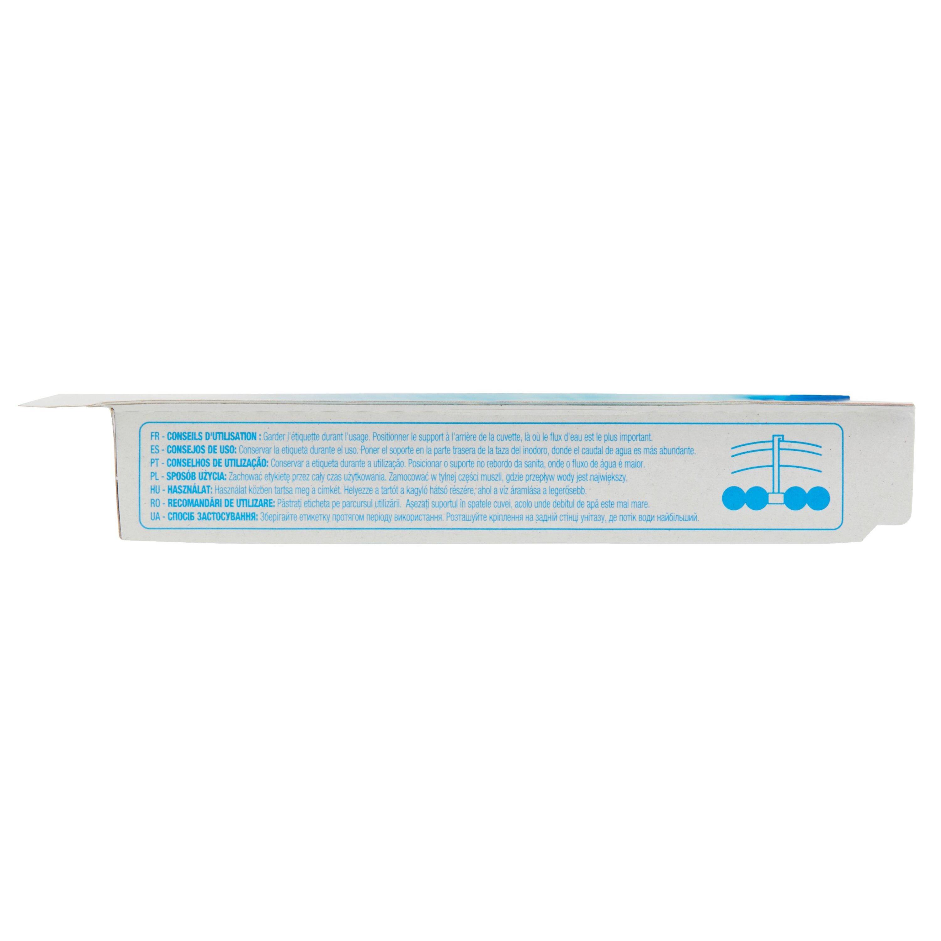 Voir la diapositive 3 : AUCHAN Bloc WC 4 en 1 power eau bleue floral 2 blocs