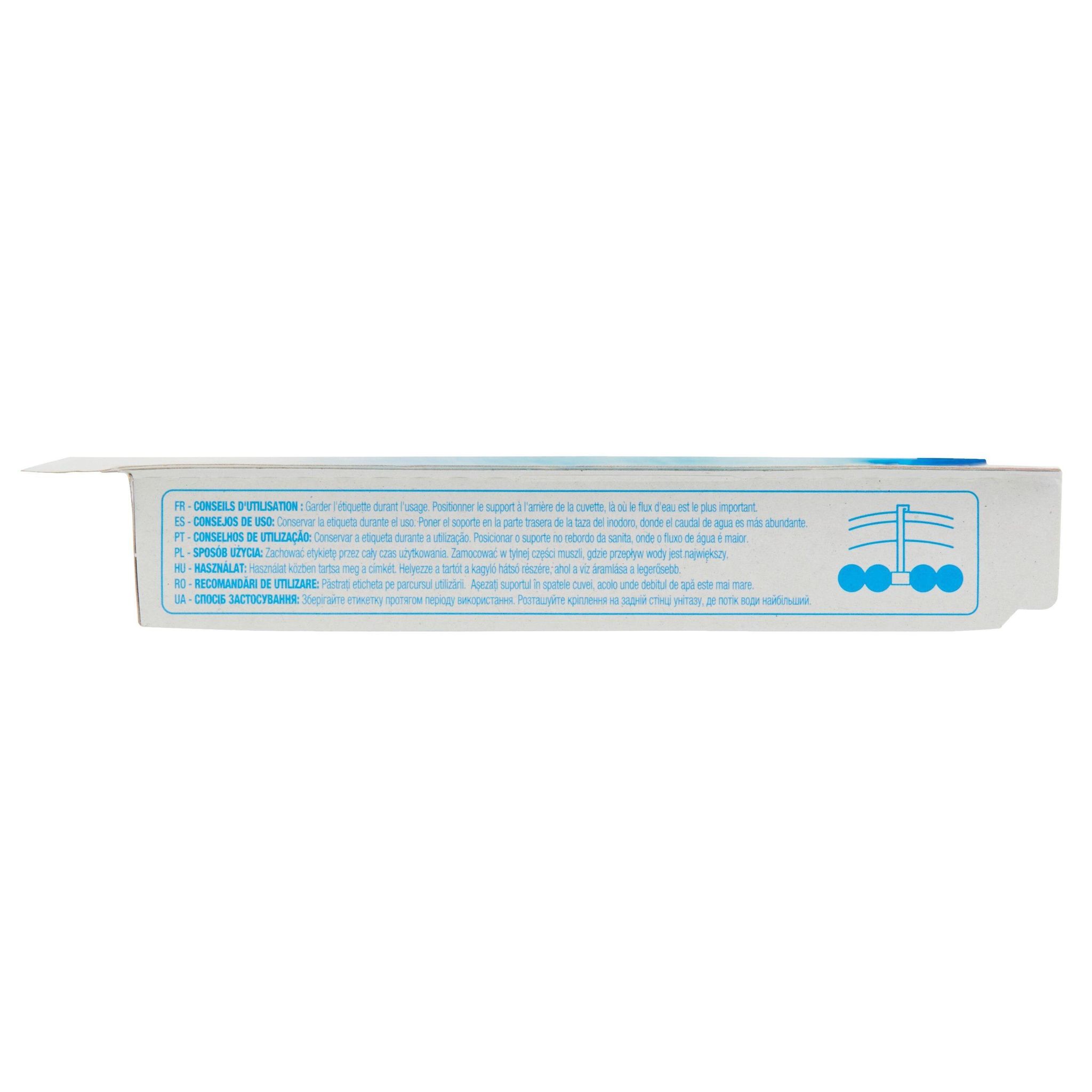 Voir la diapositive 3 : AUCHAN Bloc WC 4 en 1 power eau bleue floral 2 blocs