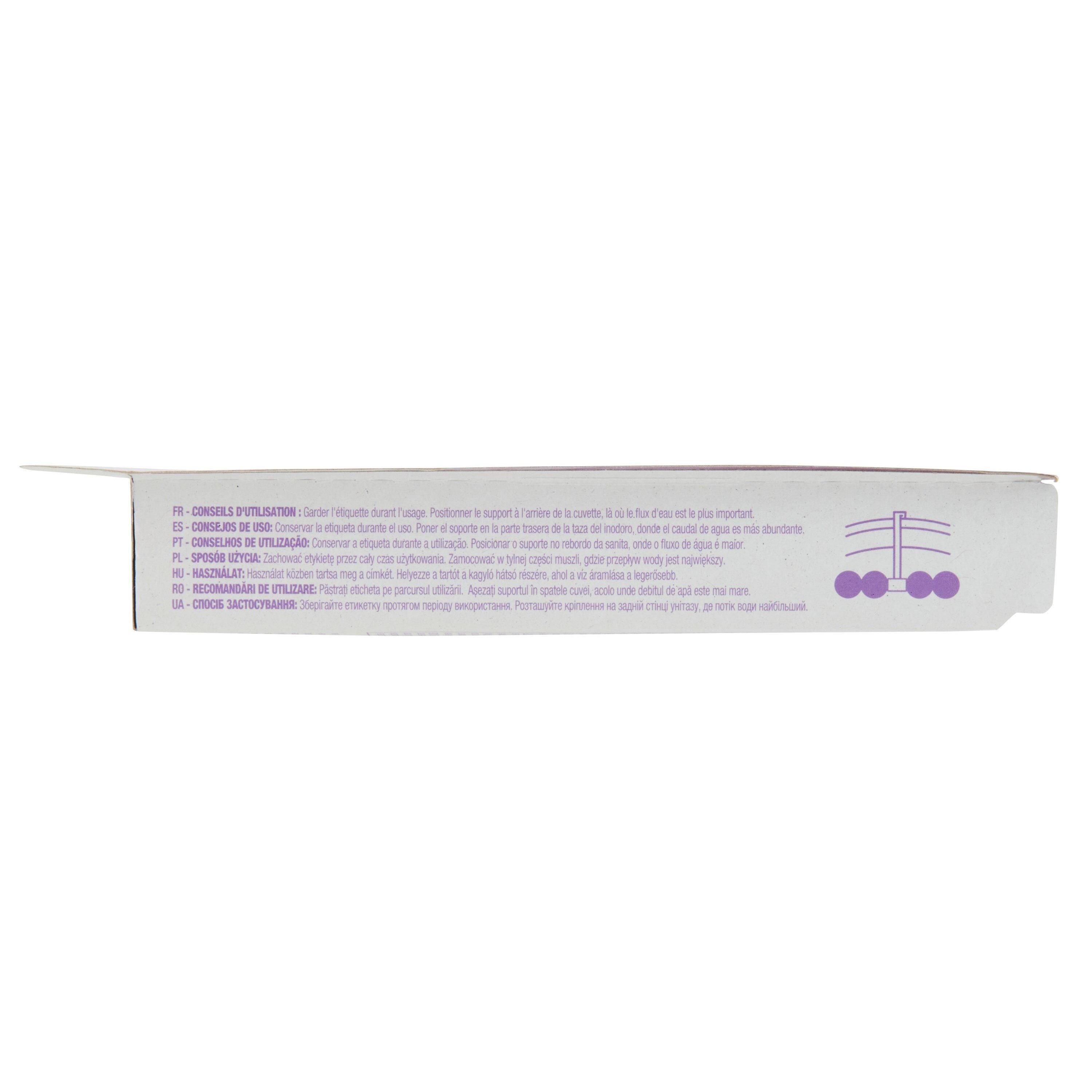 Voir la diapositive 2 : AUCHAN Bloc wc power fleur mysterieuse violette poudre X2