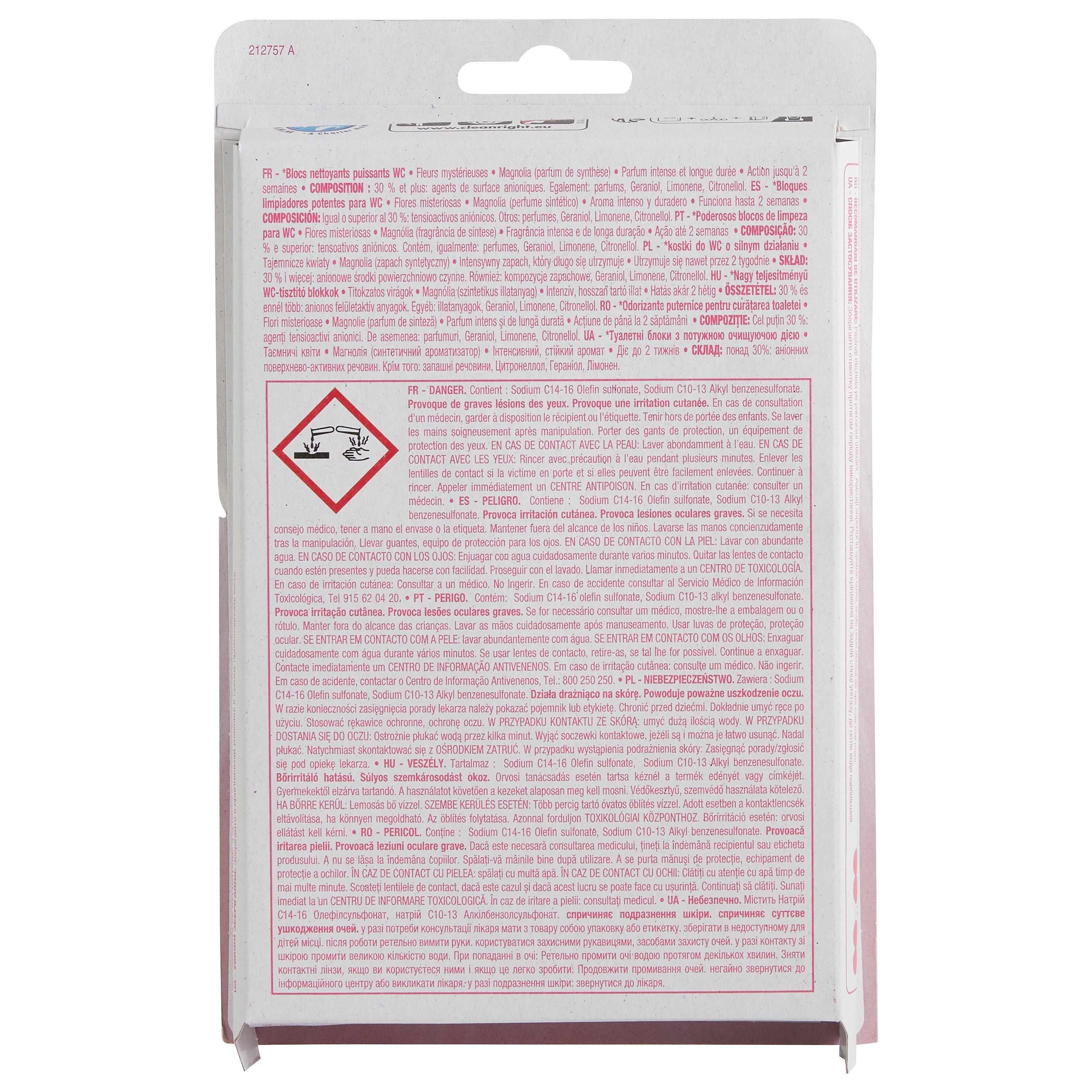 Voir la diapositive 2 : AUCHAN Bloc wc power detartrant fleur mysterieuse magnolia X2