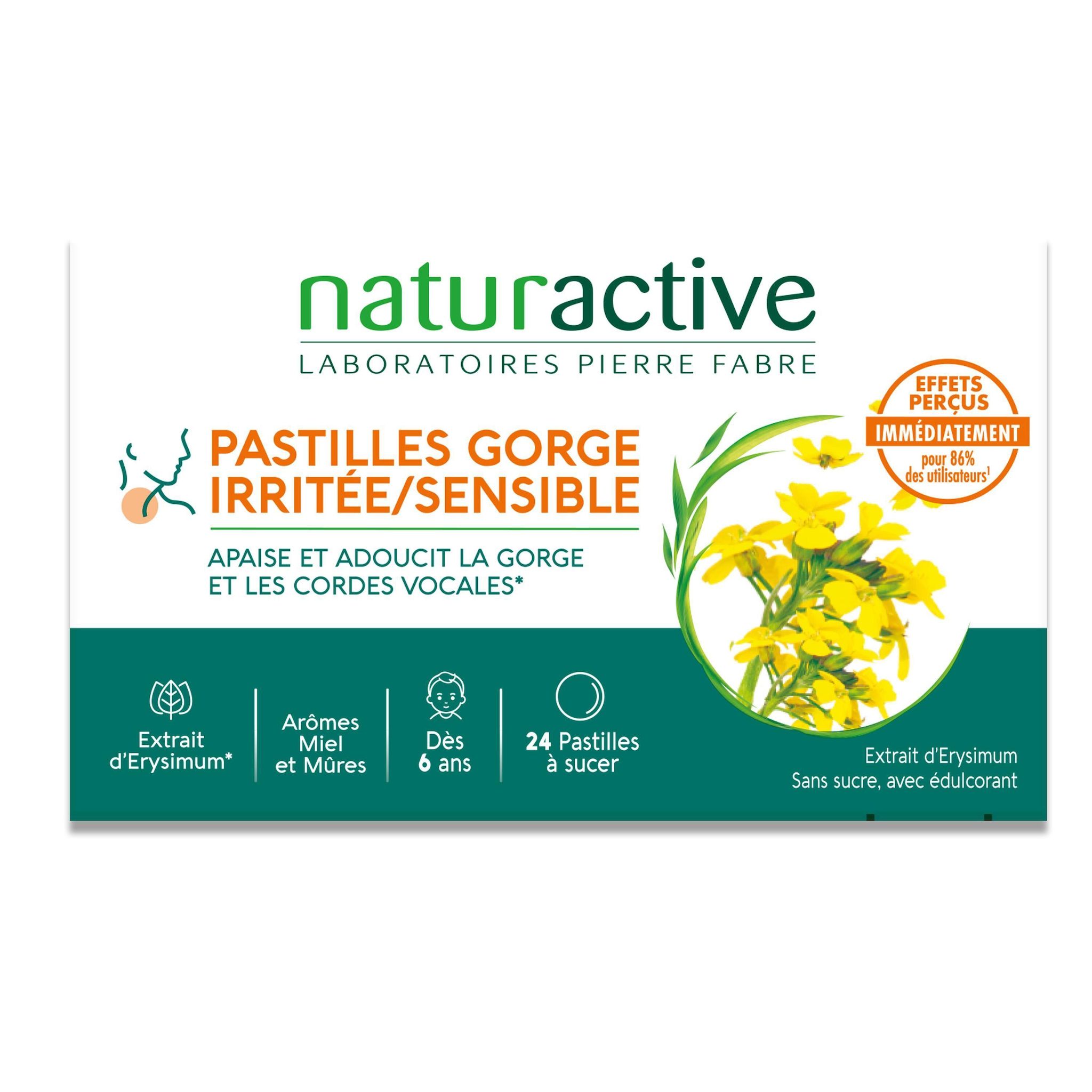 NATURACTIVE Pastilles gorge irritée 24 pastilles
