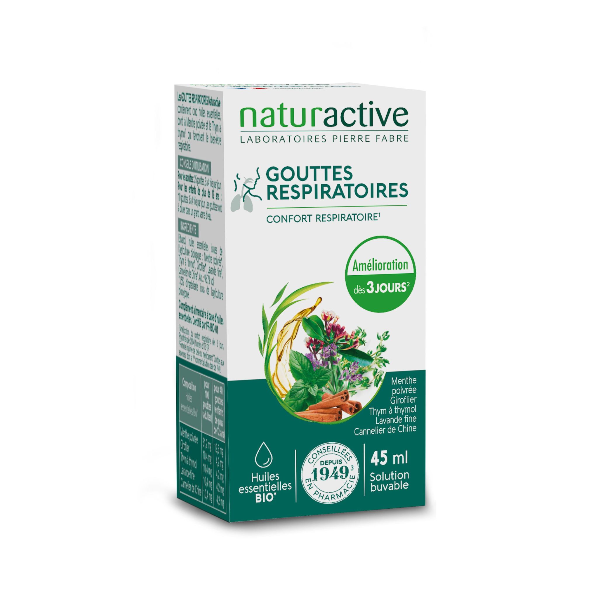 NATURACTIVE Gouttes respiratoires 45ml