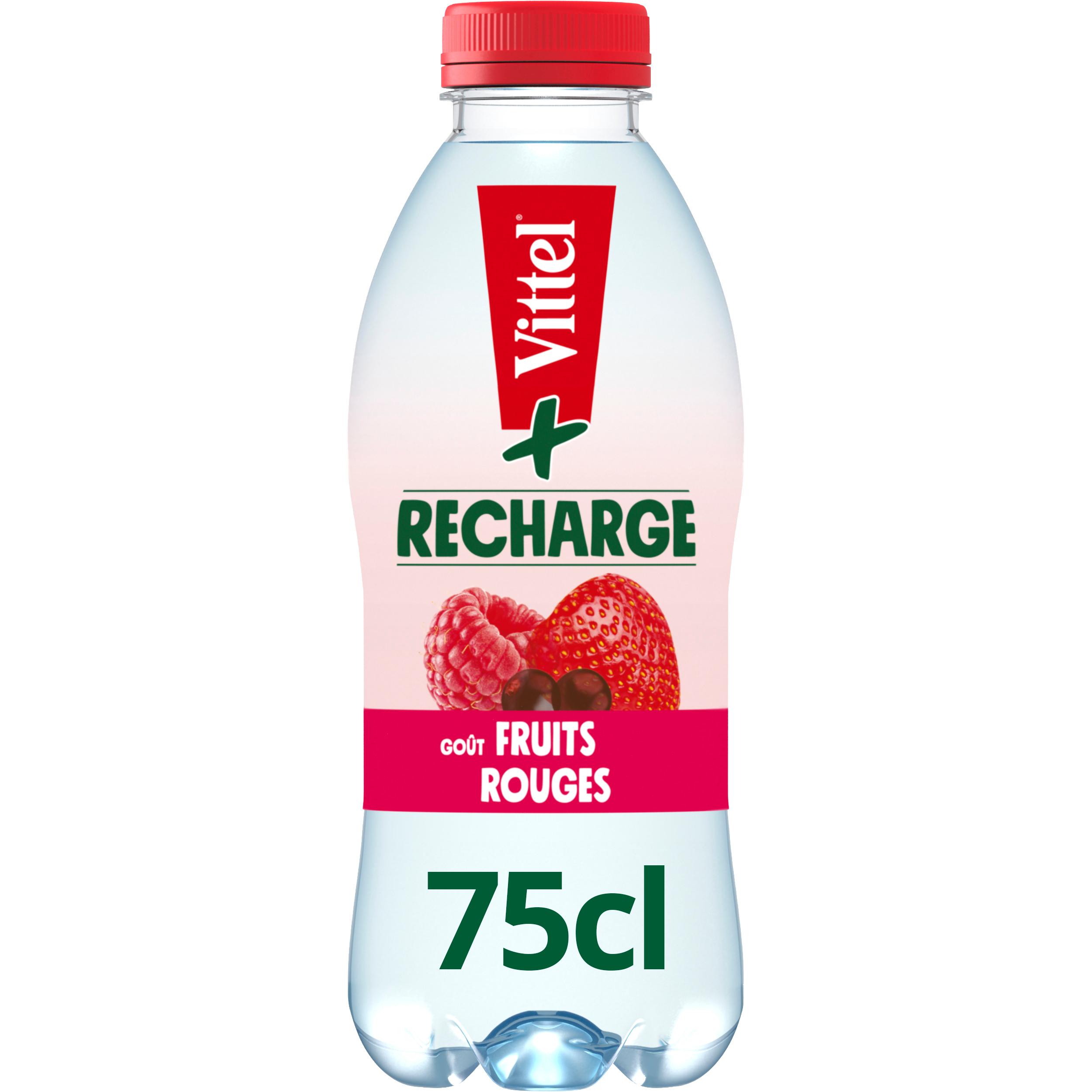 VITTEL Recharge + Eau minérale goût fruits rouges 75cl
