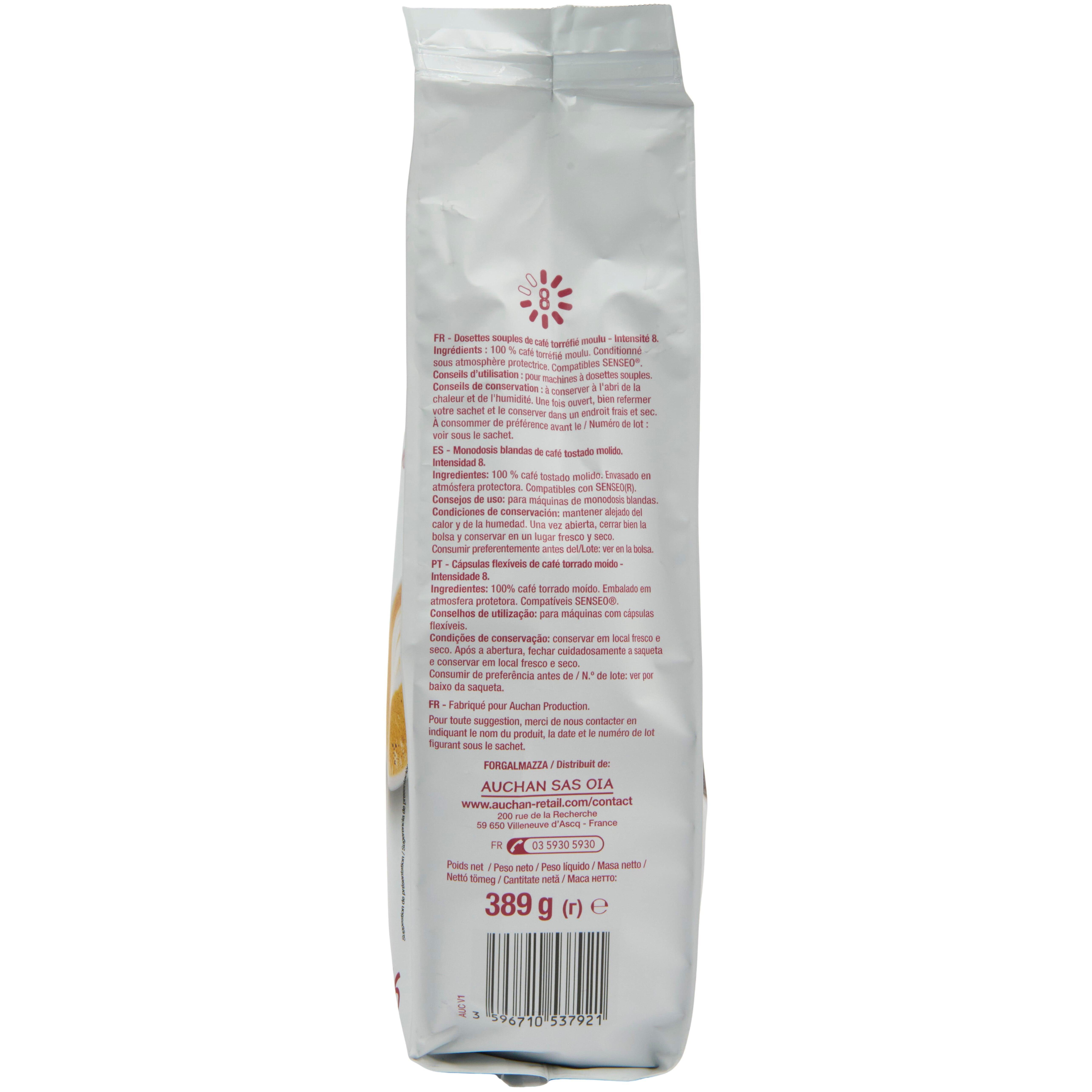 Voir la diapositive 4 : POUCE Café corsé en dosettes compatibles Senseo 56 dosettes 389g