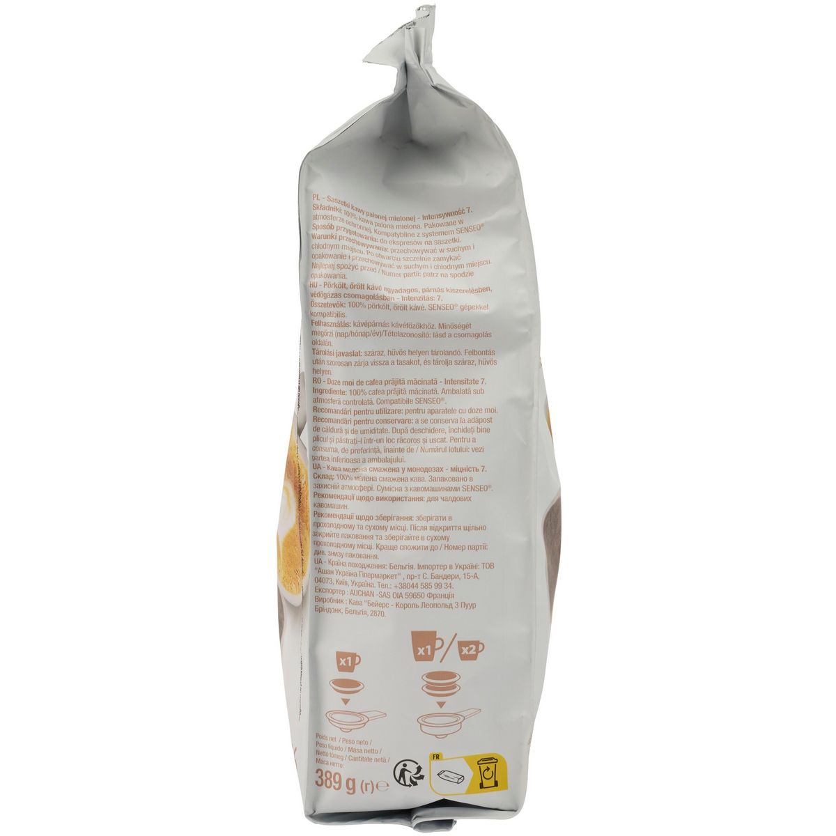 POUCE Café classique en dosettes compatibles Senseo 56 capsules 389g