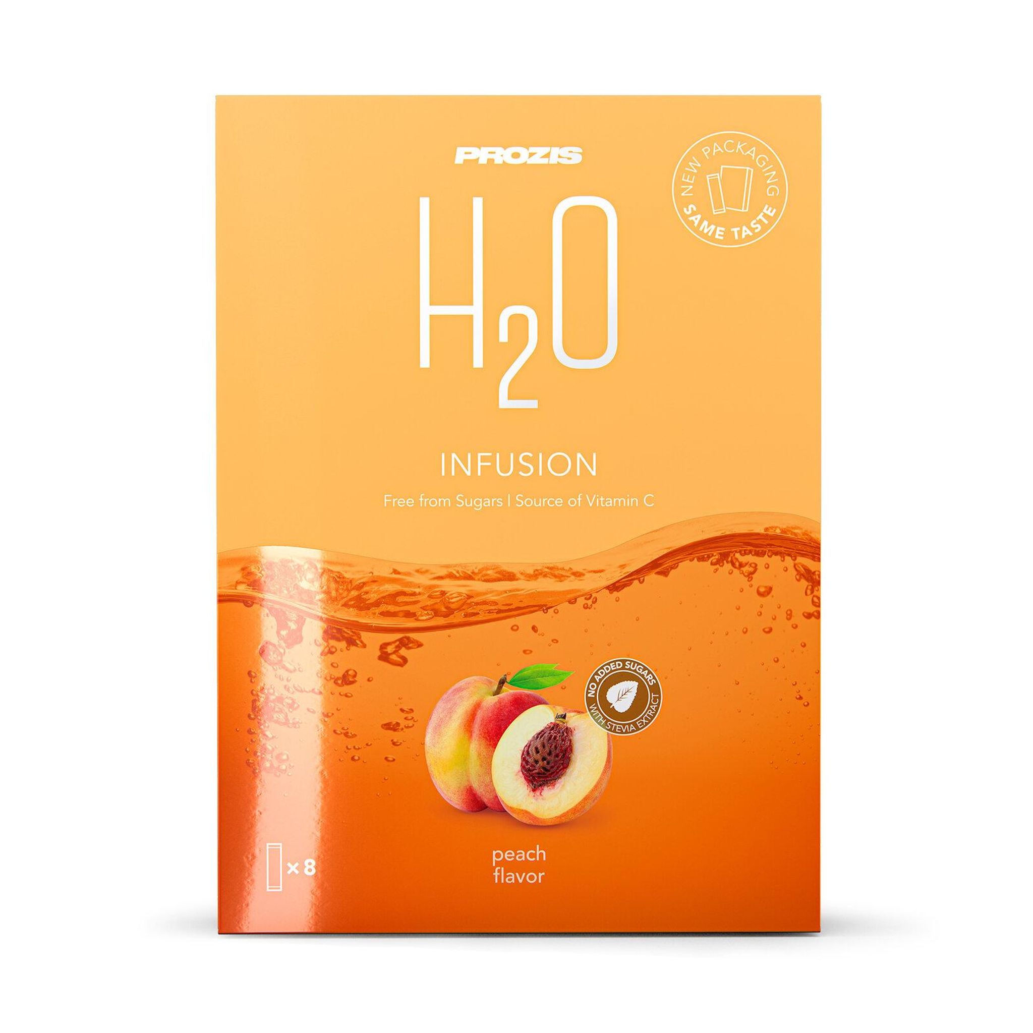 PROZIS H2O Infusion à la pêche sans sucres 8 sticks 72g