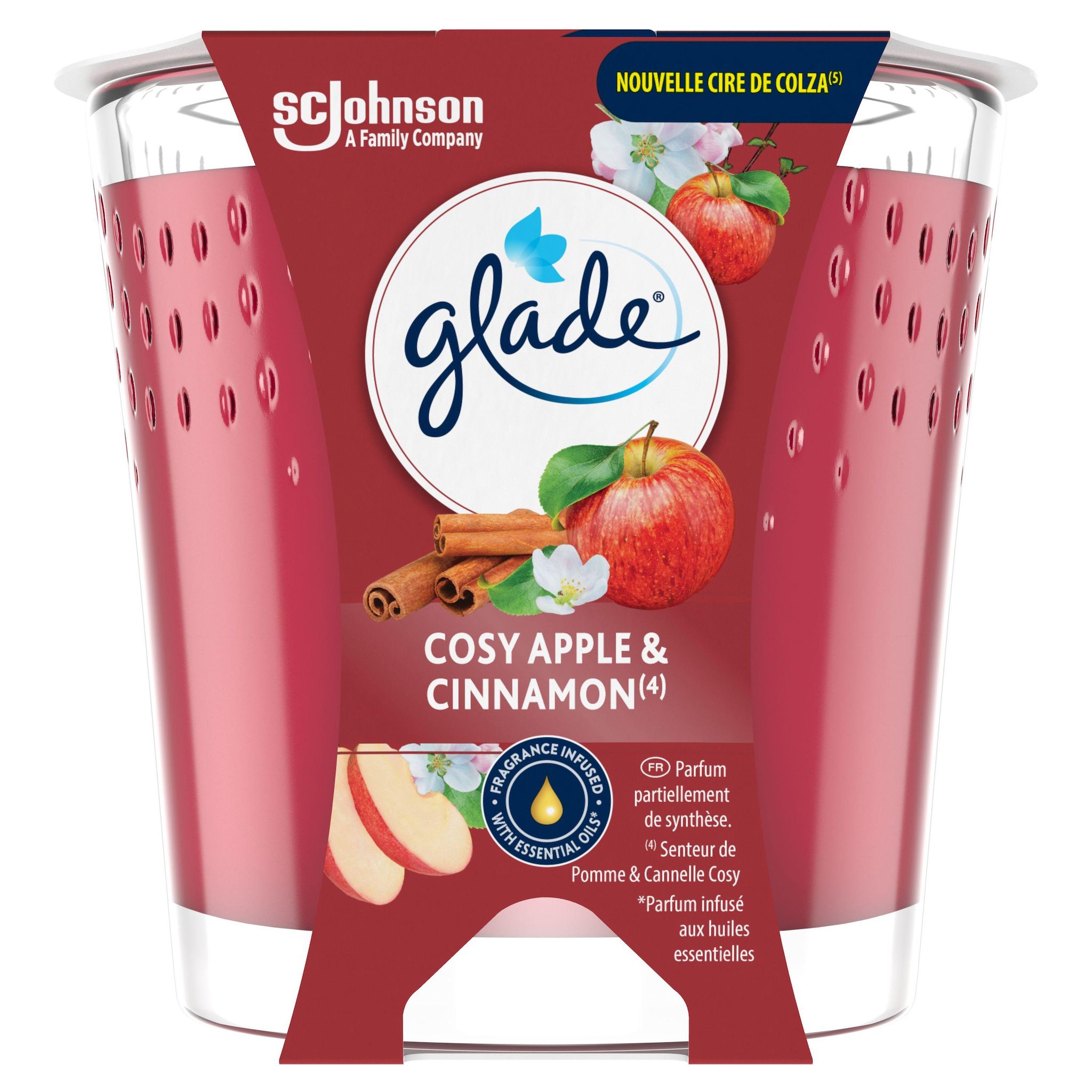 GLADE Bougie senteur de pomme et cannelle 1