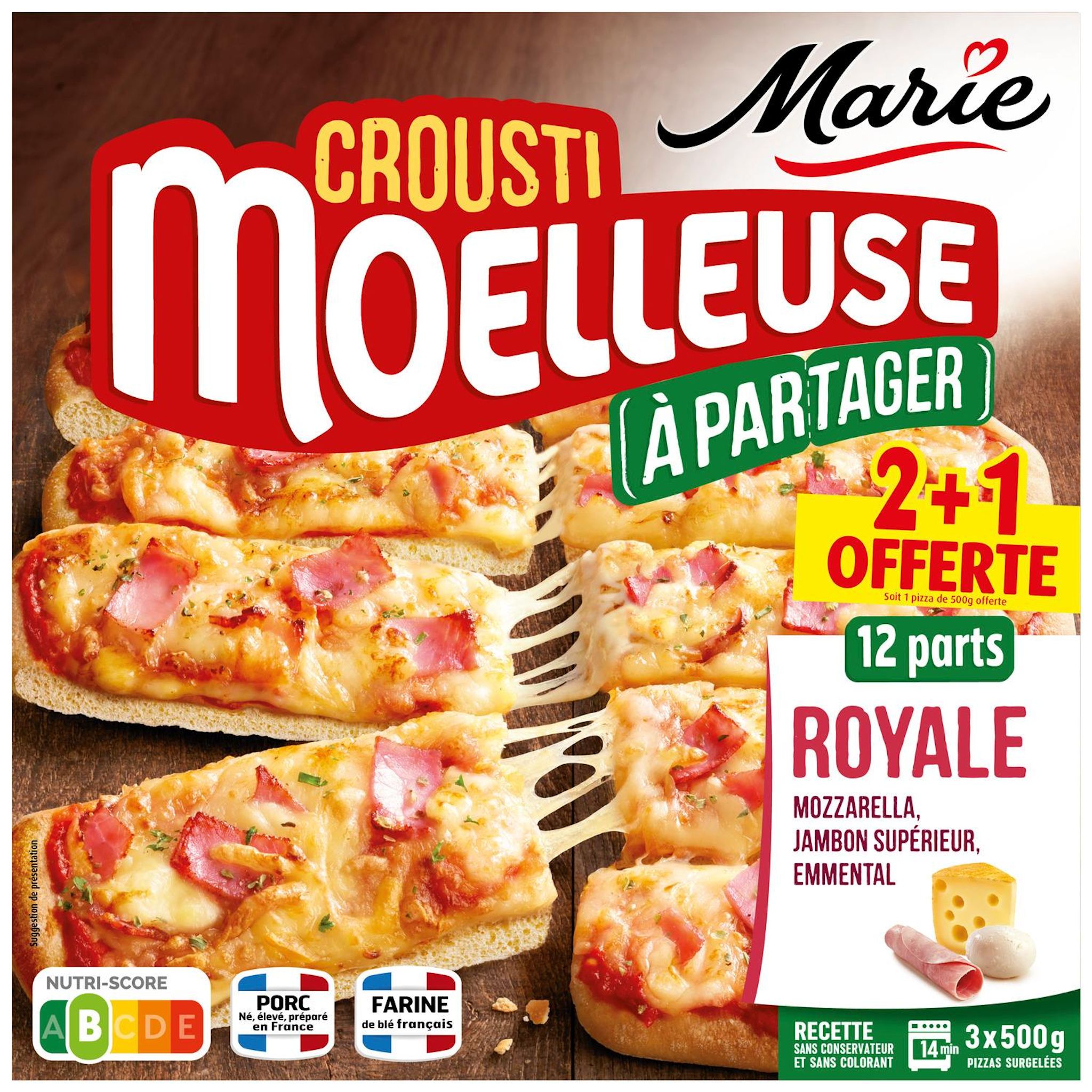 MARIE Pizza crousti moelleuse royale 2+1 OFF 1.15kg