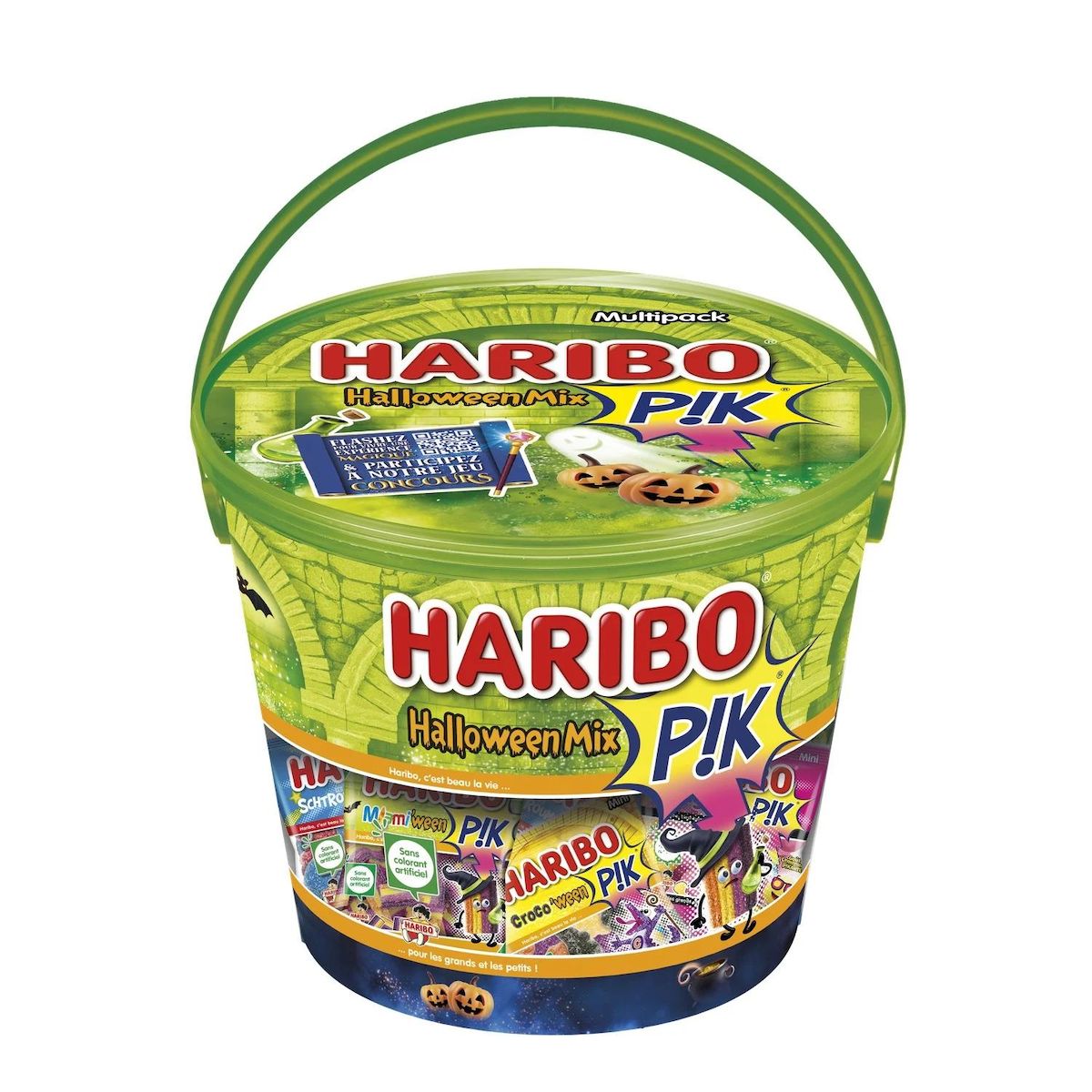 HARIBO Seau de confiseries acidifiées halloween 700g
