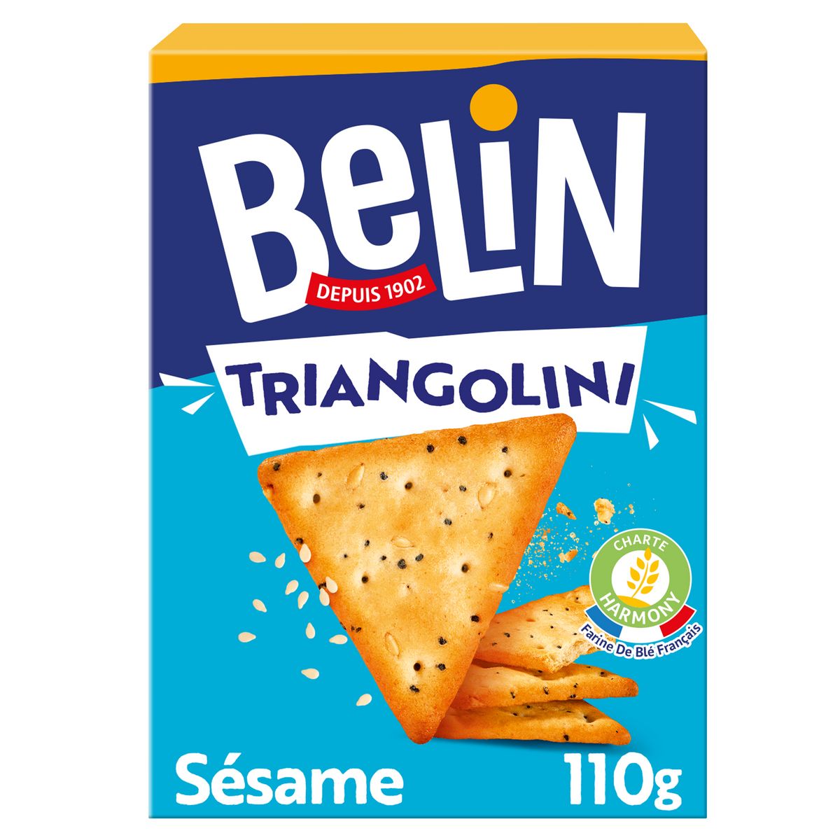 BELIN Biscuits crackers au sésame Triangolini 110g