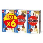 MIKADO Biscuits bâtonnets nappés au chocolat au lait Lot de 6 6x100g