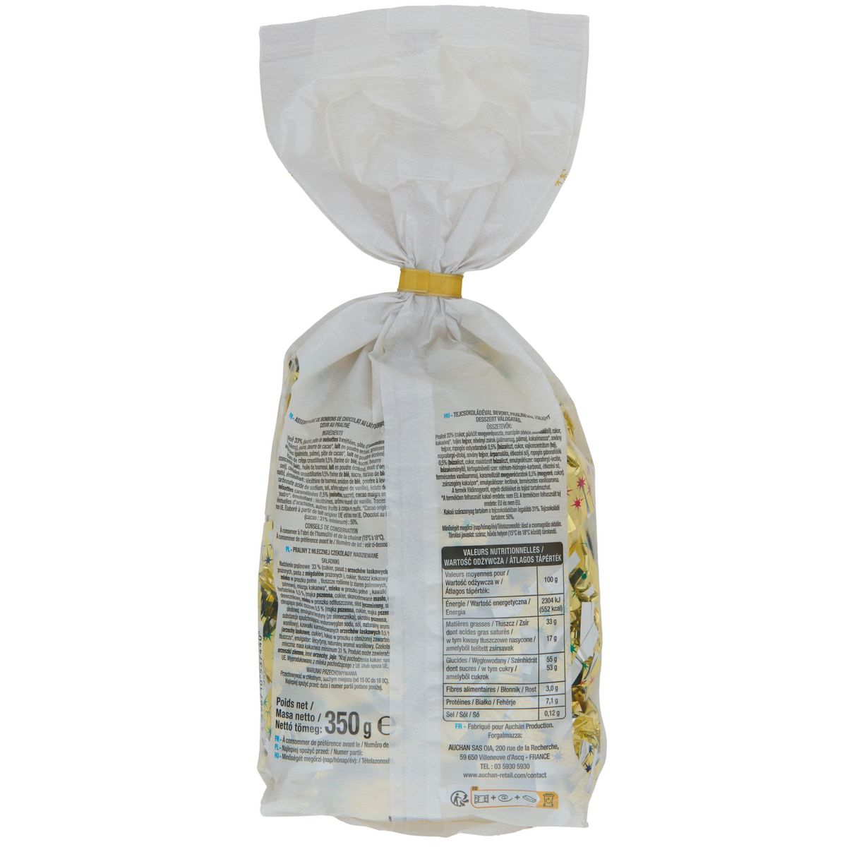 VENDOME Les Papillotes lait et praliné en sachet 350g