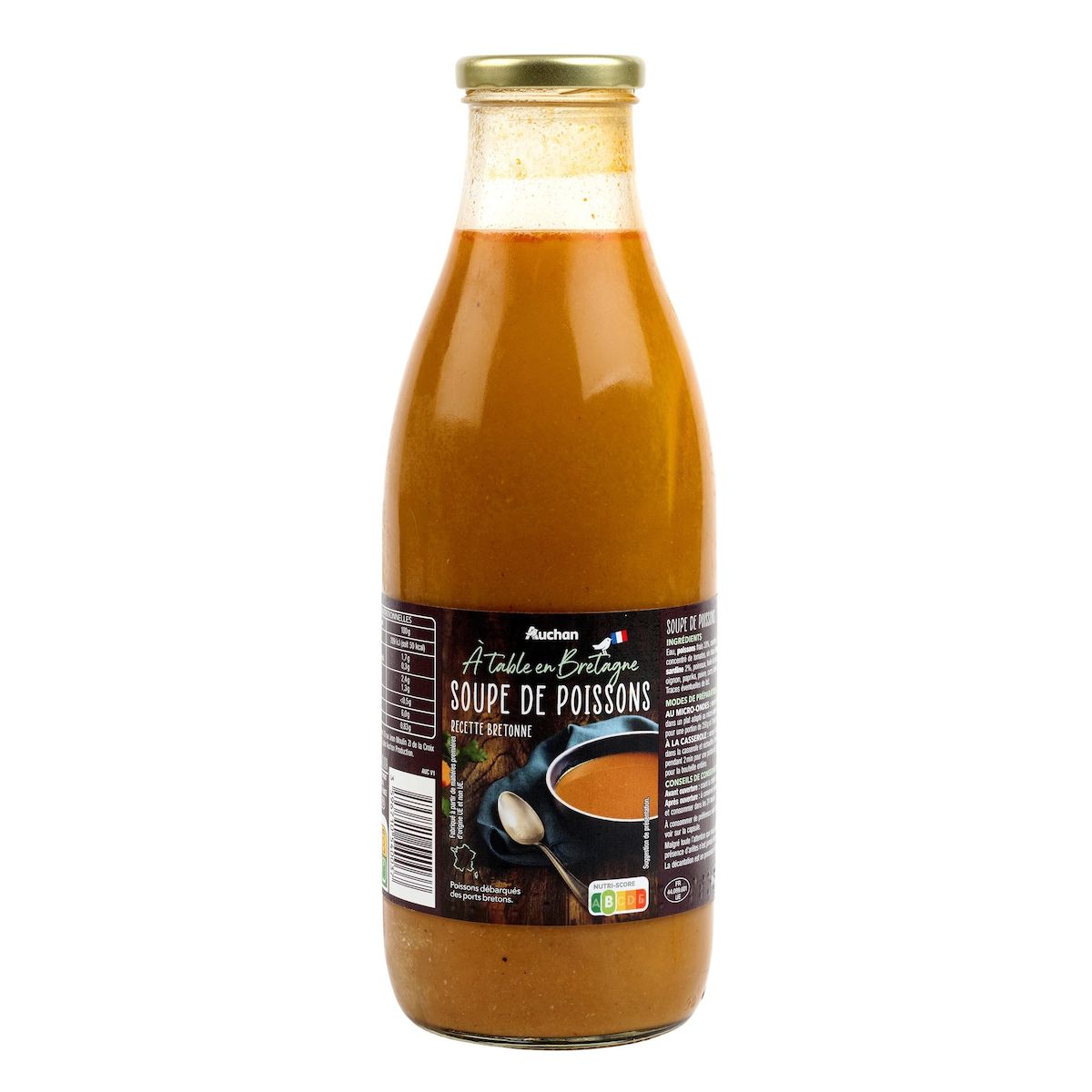 AUCHAN TERROIR Soupe de poissons recette bretonne 1l