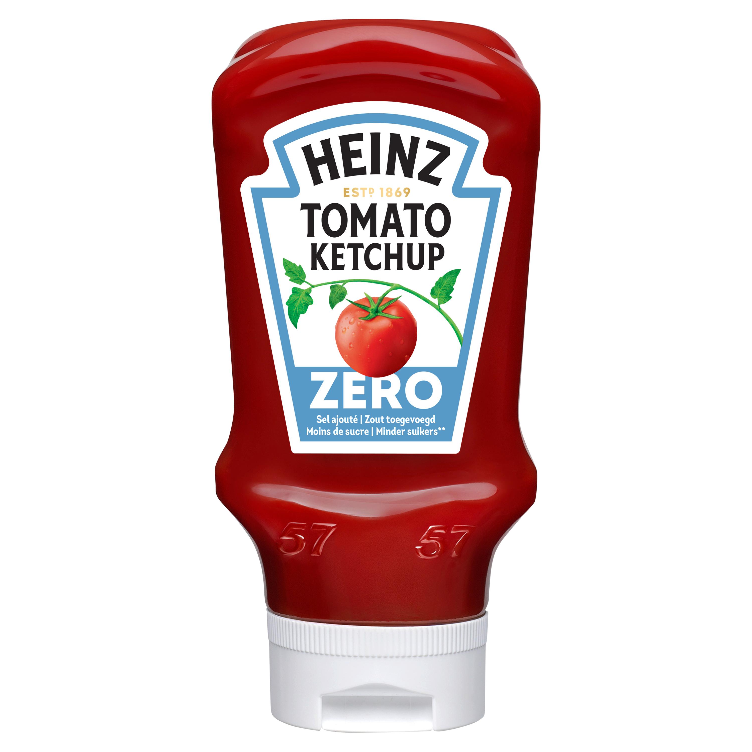 HEINZ Ketchup zéro sel ajouté et moins de sucre flacon 610g