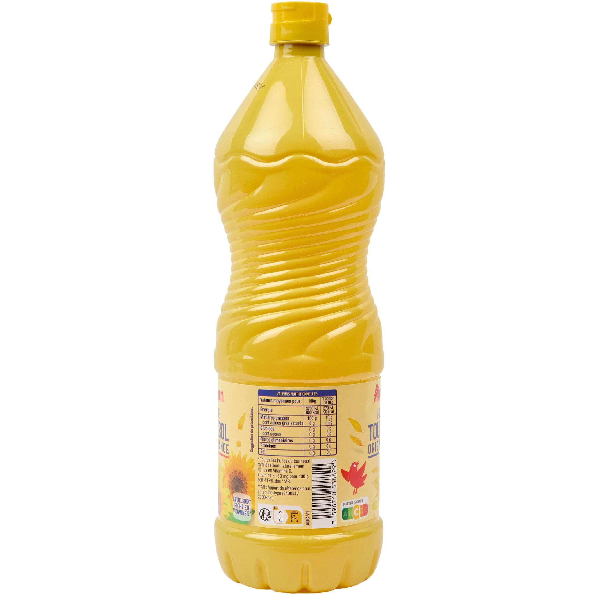 Voir la diapositive 2 : AUCHAN Huile de tournesol 1l