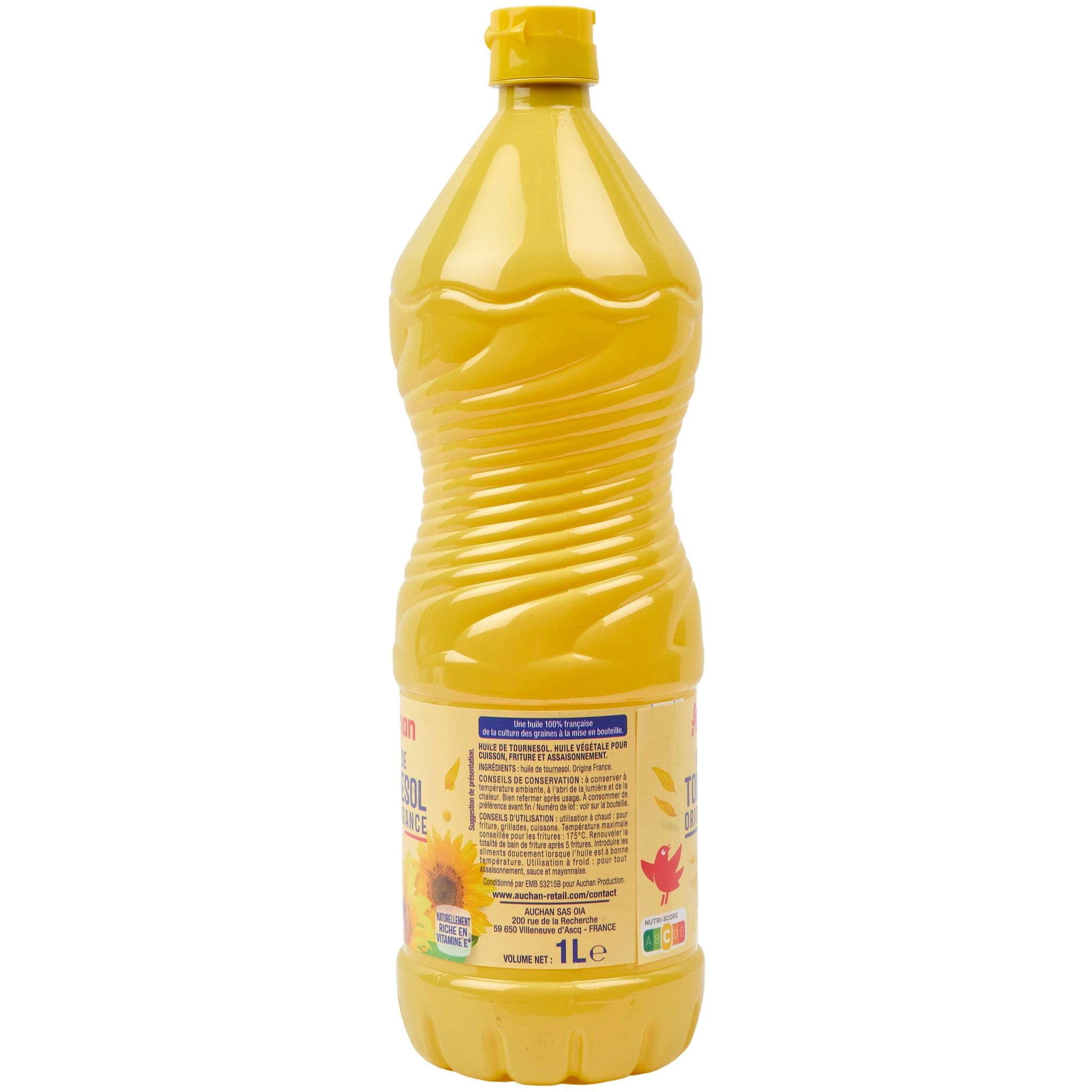 Voir la diapositive 3 : AUCHAN Huile de tournesol 1l