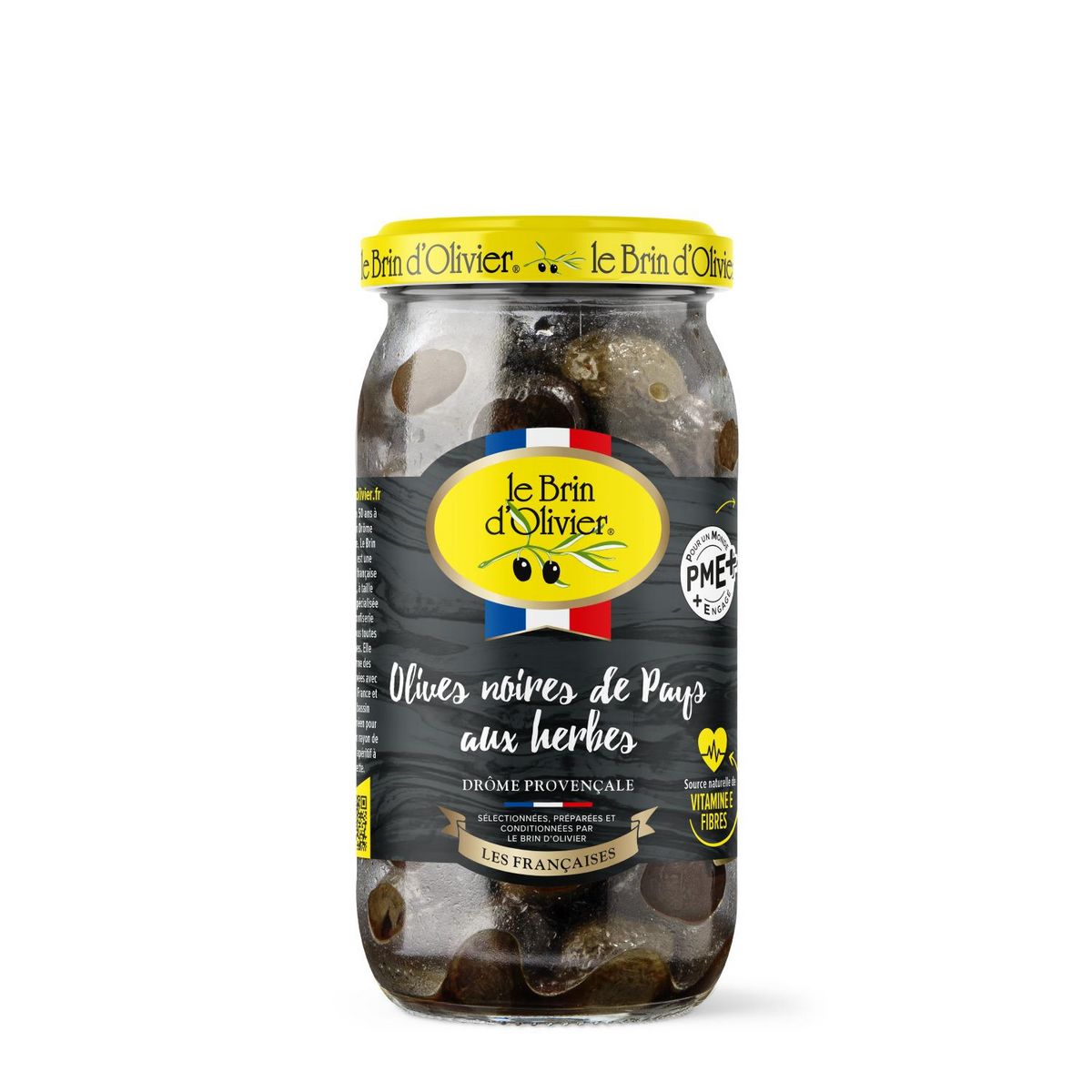 LE BRIN D'OLIVIER Olives noires de pays aux herbes de Provence 230g